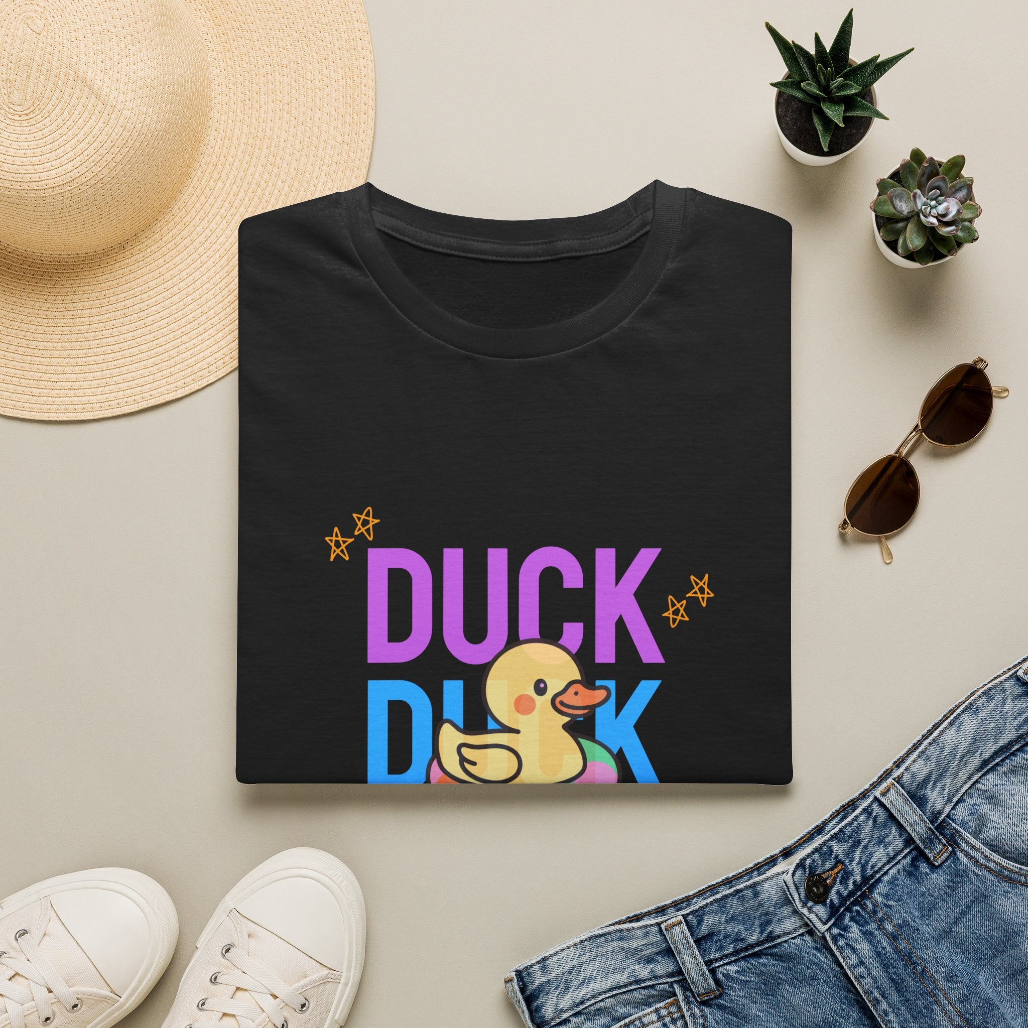 Rubber Duck T-Shirt — Cute Neon Duck Kids & Adult Graphic Tee
