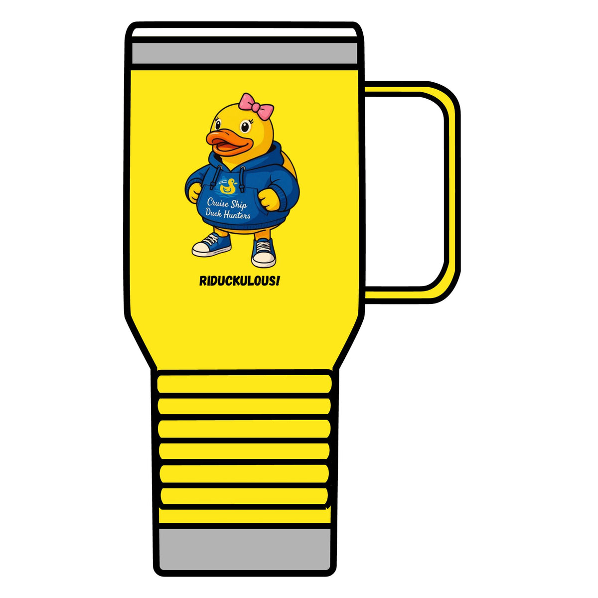 Riduckulous Rubber Duck Travel Mug — 20oz Insulated Coffee Tumbler