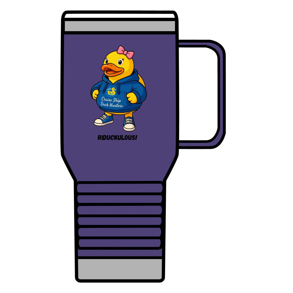 Riduckulous Rubber Duck Travel Mug — 20oz Insulated Coffee Tumbler