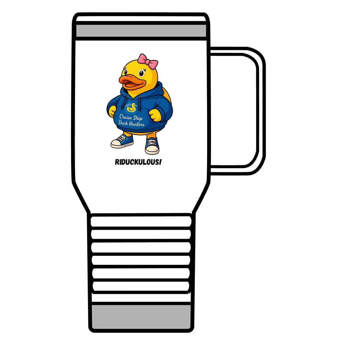Riduckulous Rubber Duck Travel Mug — 20oz Insulated Coffee Tumbler