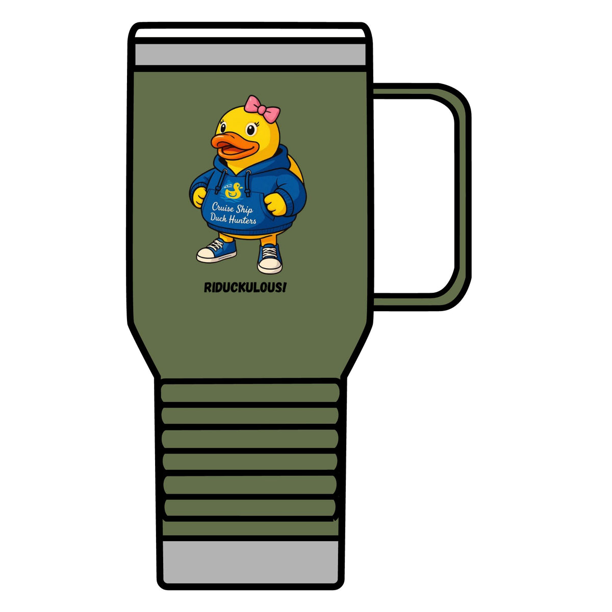 Riduckulous Rubber Duck Travel Mug — 20oz Insulated Coffee Tumbler