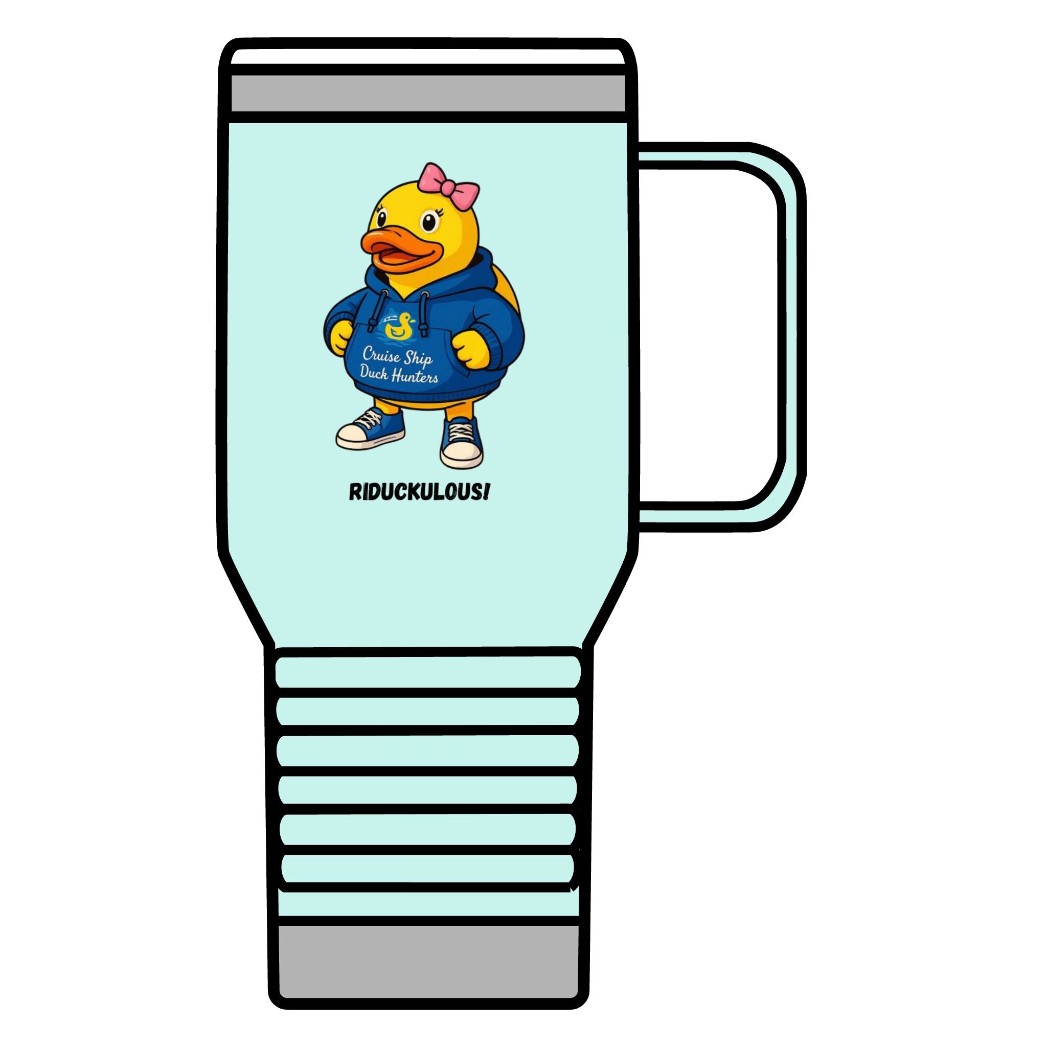 Riduckulous Rubber Duck Travel Mug — 20oz Insulated Coffee Tumbler
