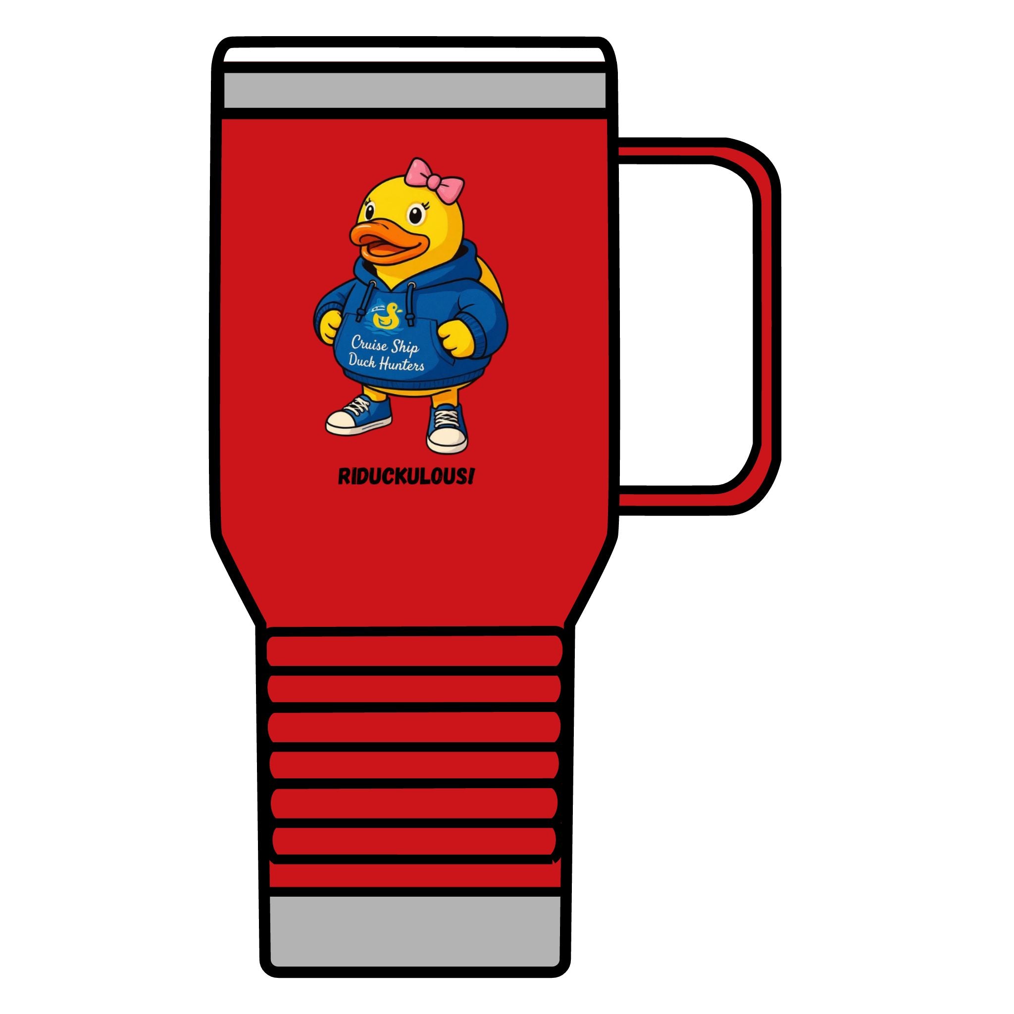 Riduckulous Rubber Duck Travel Mug — 20oz Insulated Coffee Tumbler