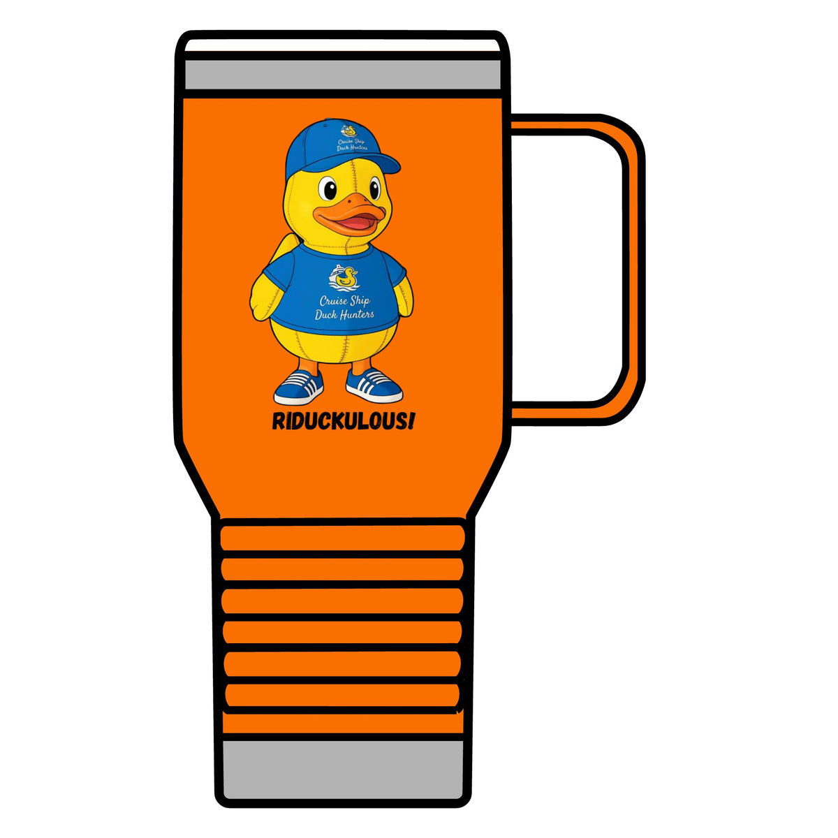 Duck Mascot 20oz Travel Mug – 'Riduckulous!' Cute Rubber Duck Coffee Tumbler