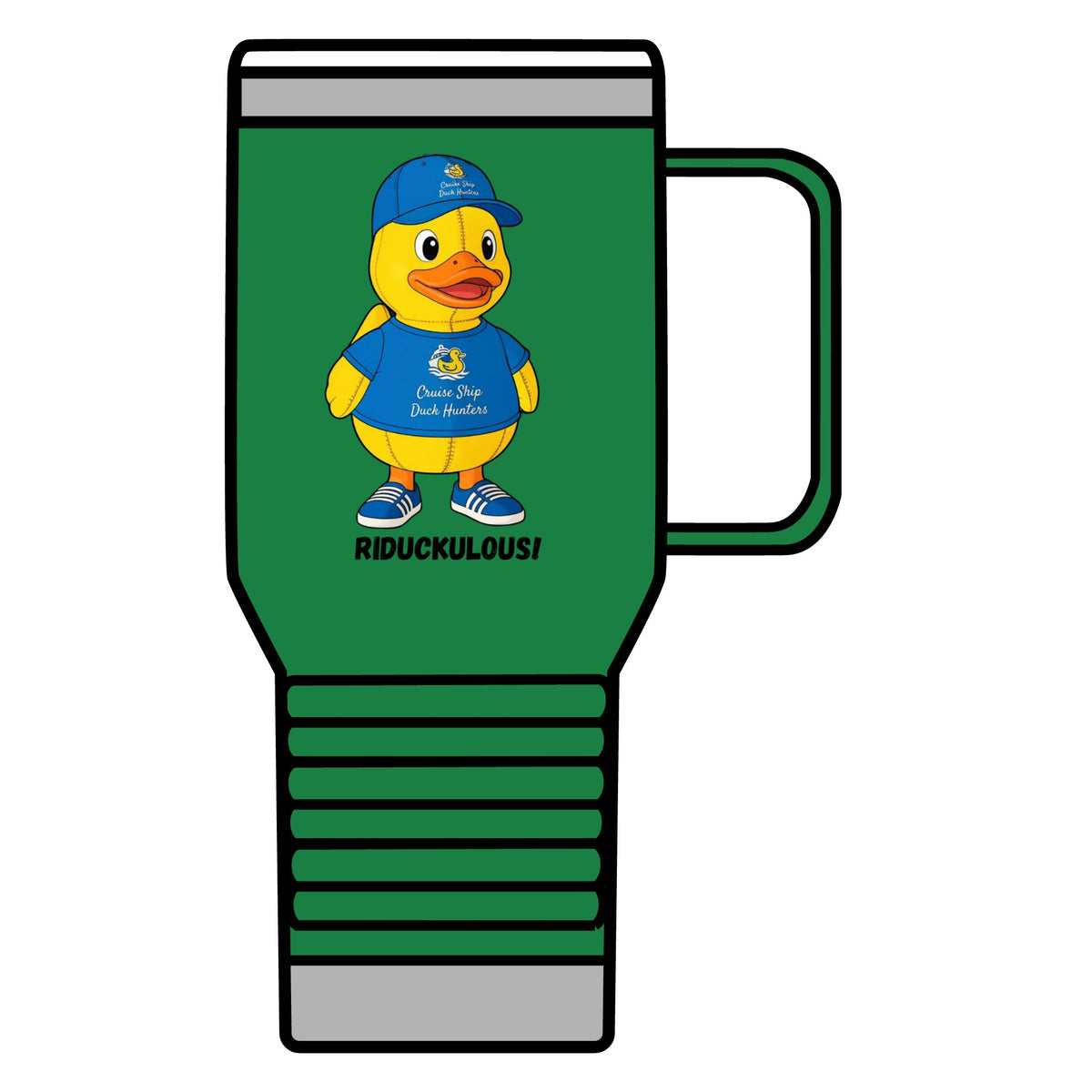 Duck Mascot 20oz Travel Mug – 'Riduckulous!' Cute Rubber Duck Coffee Tumbler