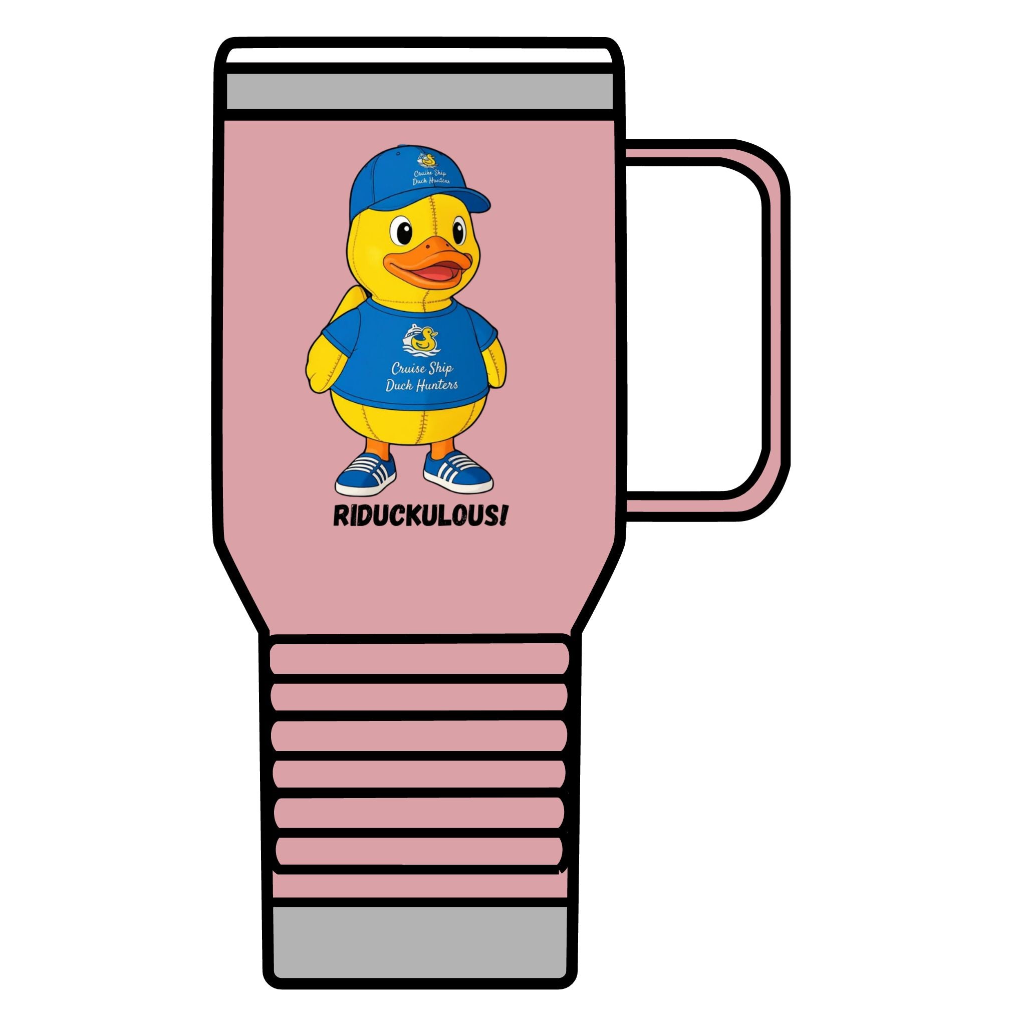 Duck Mascot 20oz Travel Mug – 'Riduckulous!' Cute Rubber Duck Coffee Tumbler