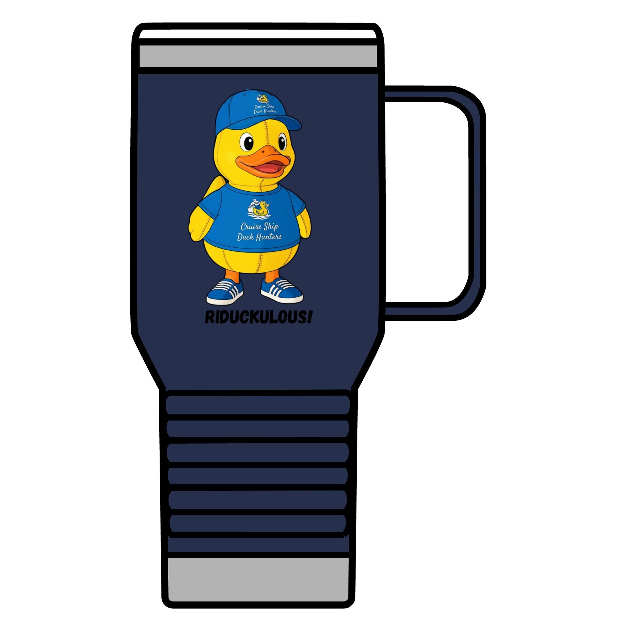 Duck Mascot 20oz Travel Mug – 'Riduckulous!' Cute Rubber Duck Coffee Tumbler