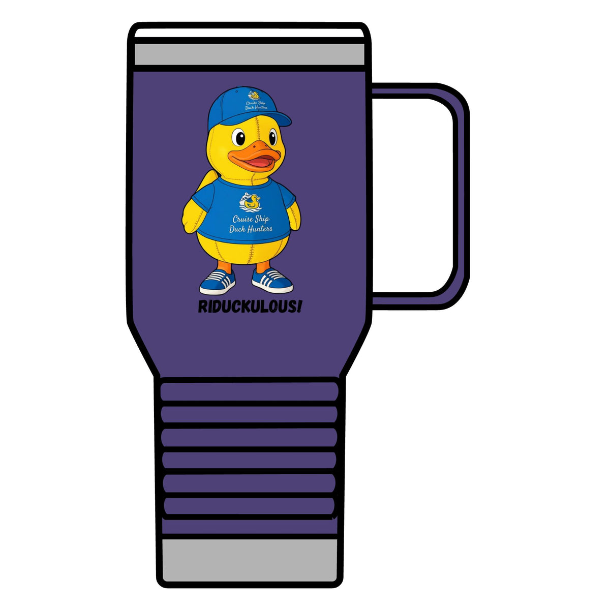 Duck Mascot 20oz Travel Mug – 'Riduckulous!' Cute Rubber Duck Coffee Tumbler