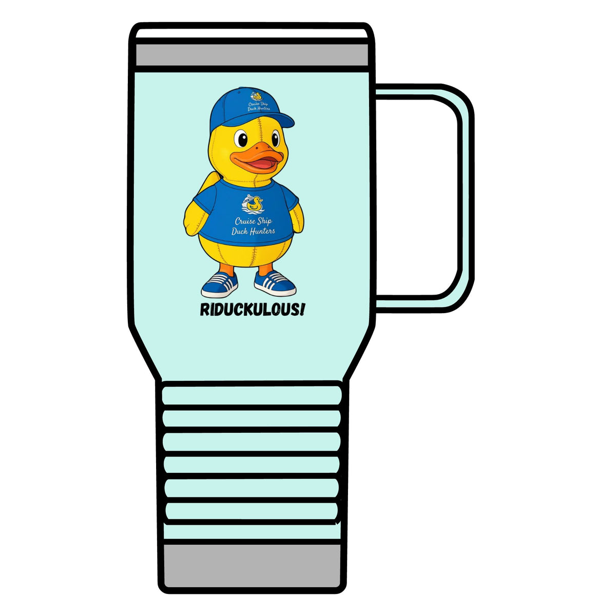 Duck Mascot 20oz Travel Mug – 'Riduckulous!' Cute Rubber Duck Coffee Tumbler