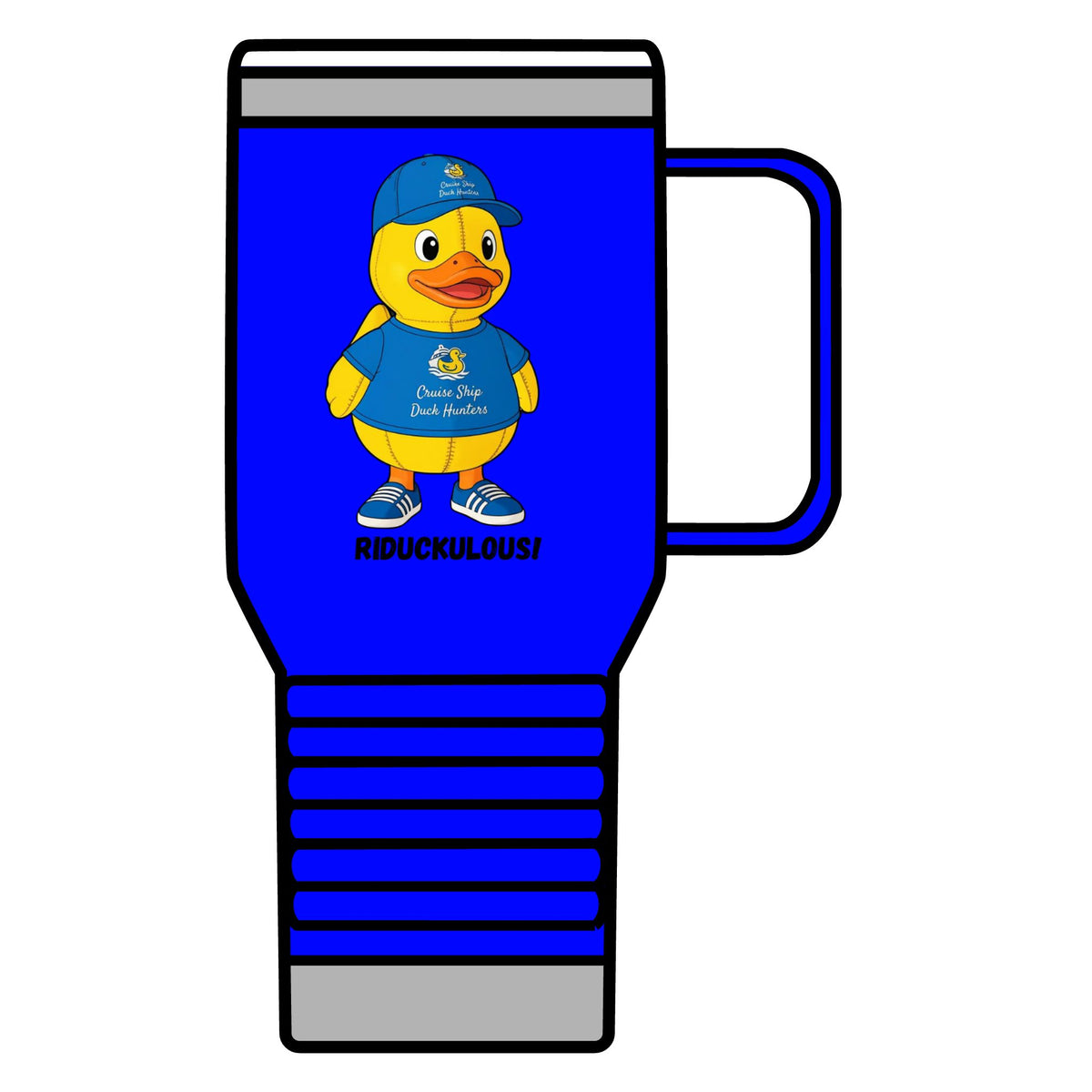 Duck Mascot 20oz Travel Mug – 'Riduckulous!' Cute Rubber Duck Coffee Tumbler