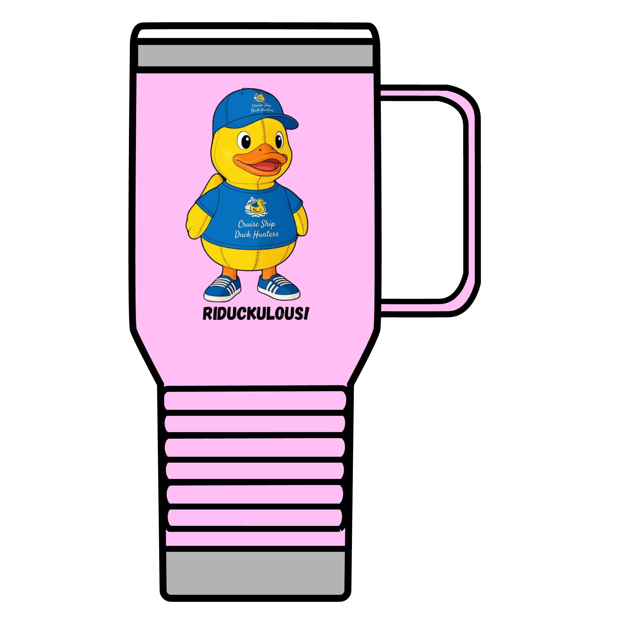 Duck Mascot 20oz Travel Mug – 'Riduckulous!' Cute Rubber Duck Coffee Tumbler