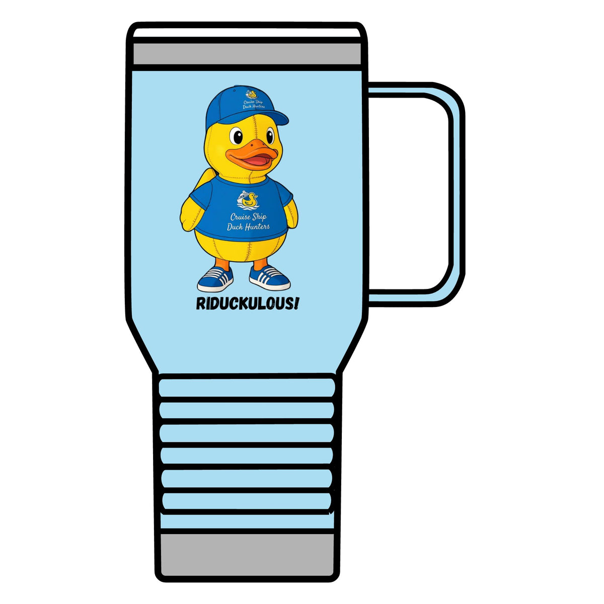 Duck Mascot 20oz Travel Mug – 'Riduckulous!' Cute Rubber Duck Coffee Tumbler
