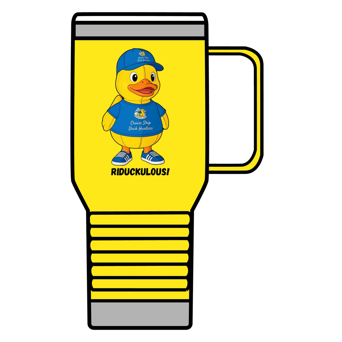 Duck Mascot 20oz Travel Mug – 'Riduckulous!' Cute Rubber Duck Coffee Tumbler