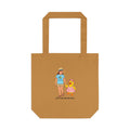 Cute Kid & Duck Cotton Tote — "Just a Girl and Her Duck" Eco Market Bag