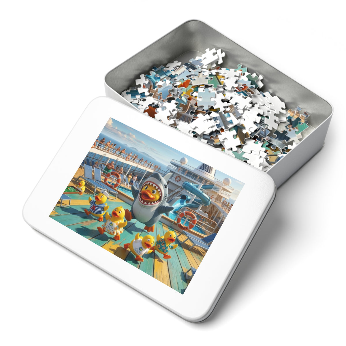 Jigsaw Puzzle with Tin Rubber Duck Playtime!