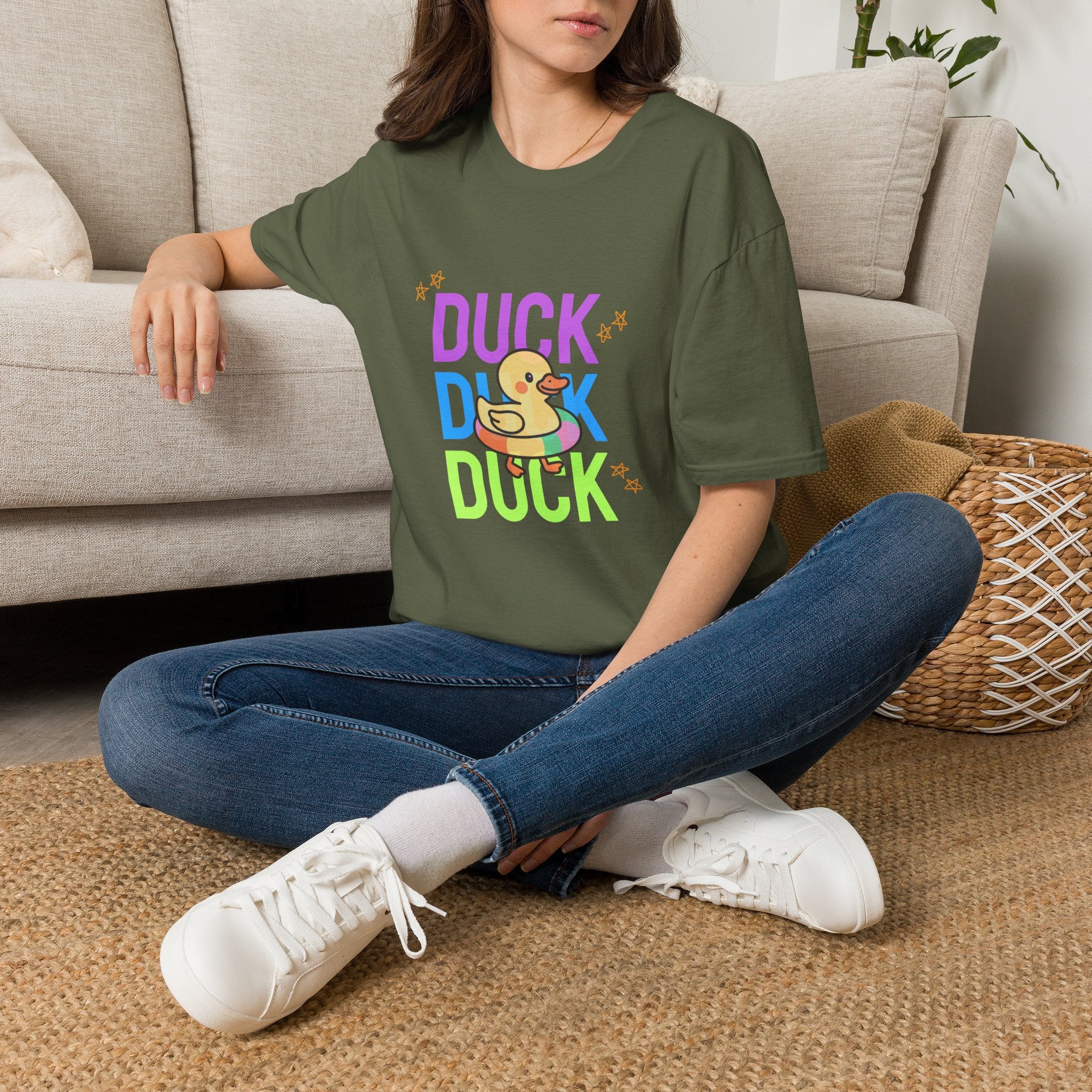 Rubber Duck T-Shirt — Cute Neon Duck Kids & Adult Graphic Tee