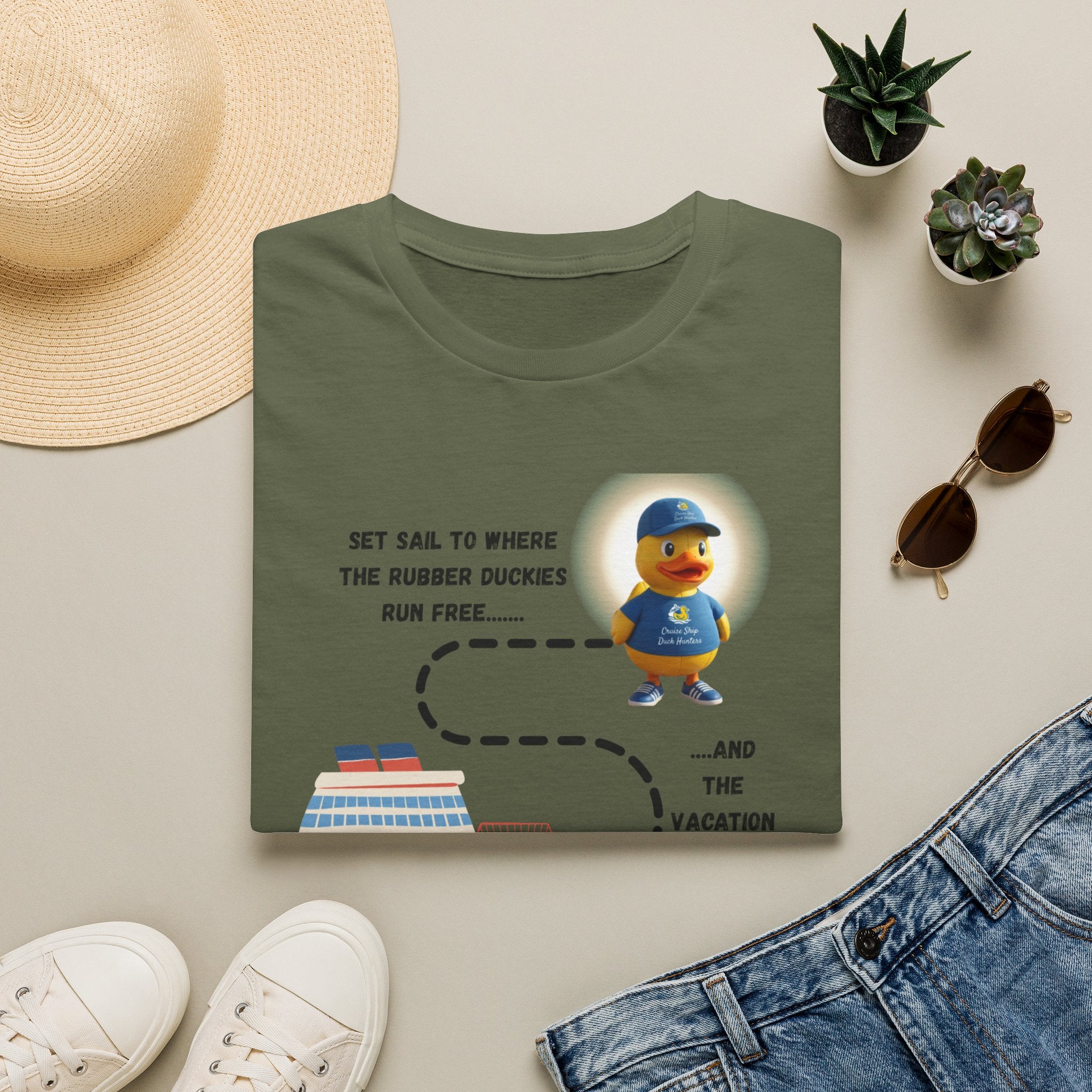 Rubber Ducky Cruise T-Shirt — 'Set Sail to Where the Rubber Duckies Run Free' Vacation Tee