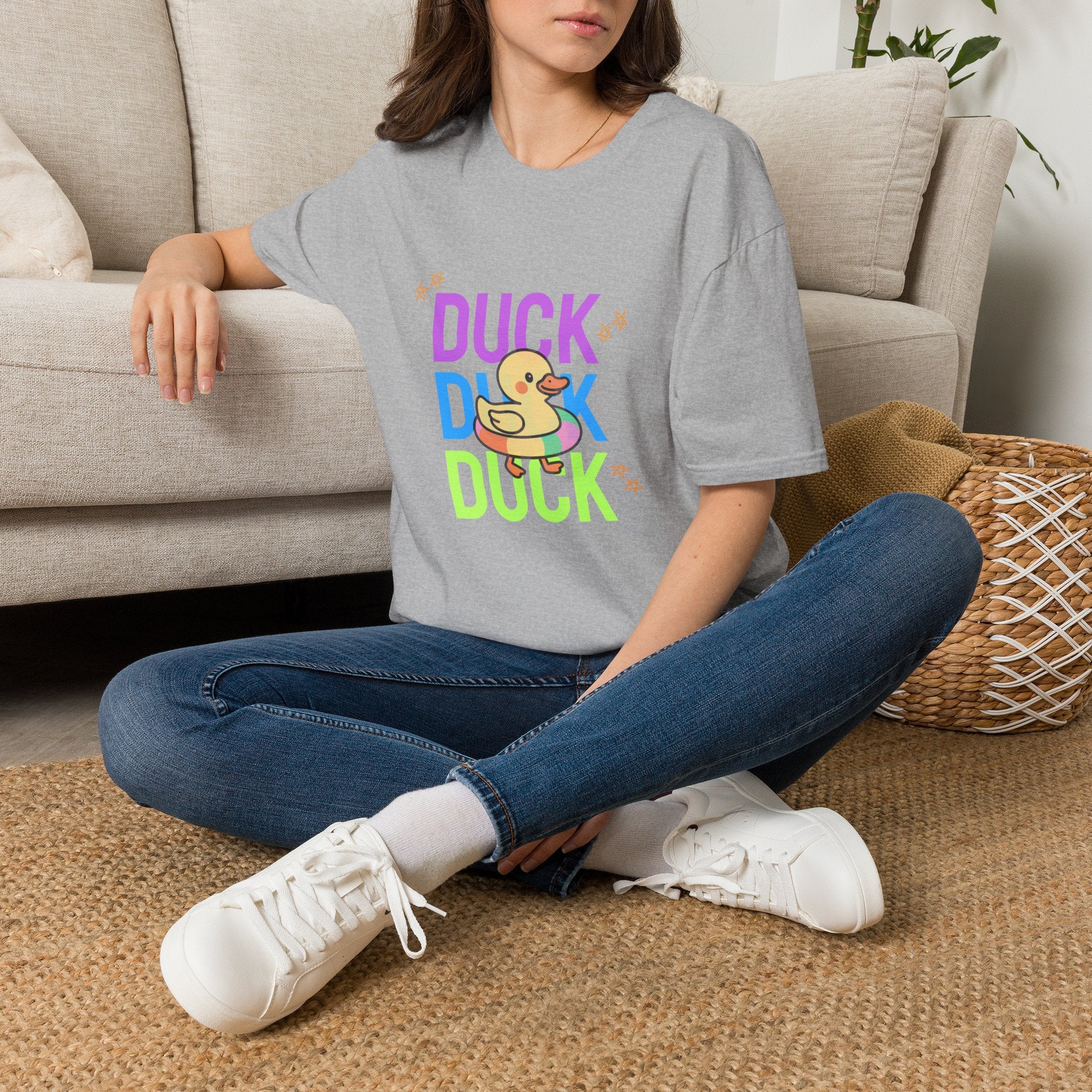 Rubber Duck T-Shirt — Cute Neon Duck Kids & Adult Graphic Tee