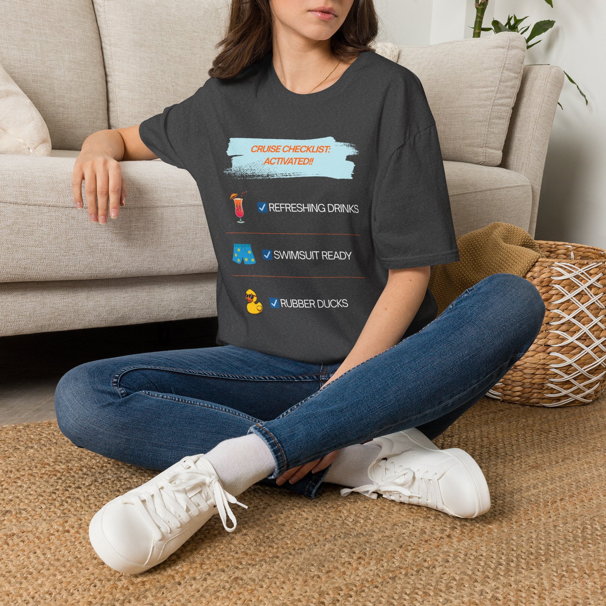 Cruise Checklist Activated T‑Shirt Male — Vacation Packing & Cruise Essentials Tee