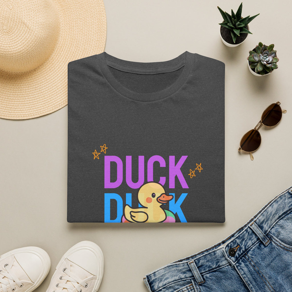 Rubber Duck T-Shirt — Cute Neon Duck Kids & Adult Graphic Tee