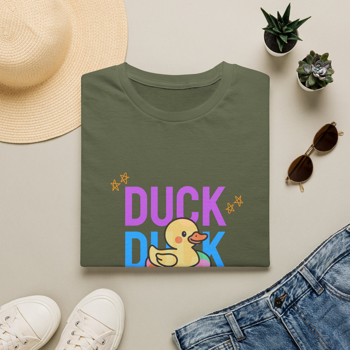 Rubber Duck T-Shirt — Cute Neon Duck Kids & Adult Graphic Tee