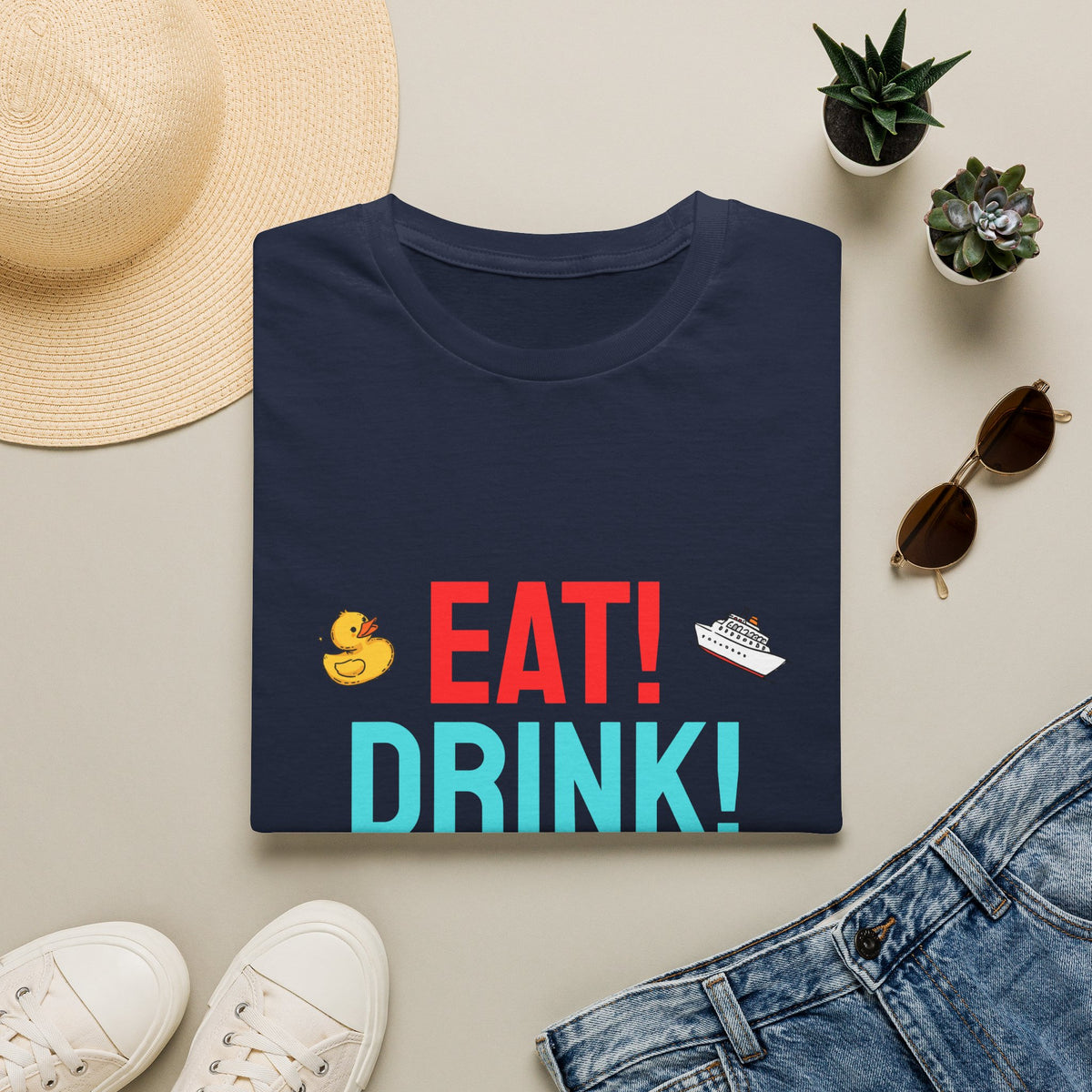 Eat! Drink! Duck! Cruise Plans T-shirt! Vacation time fun!