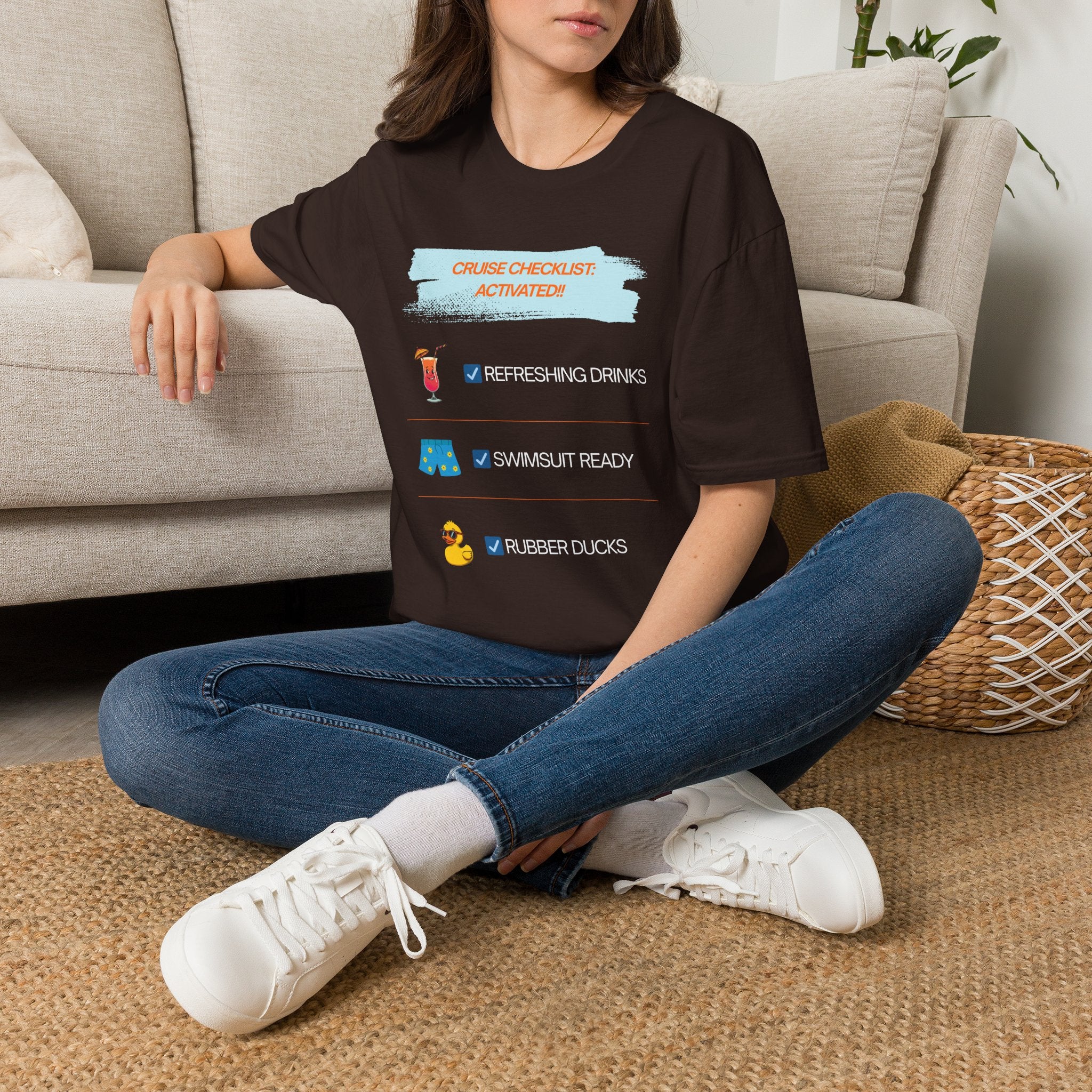 Cruise Checklist Activated T‑Shirt Male — Vacation Packing & Cruise Essentials Tee