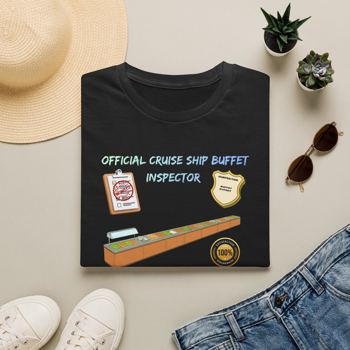Cruise Ship Buffet Inspector T-Shirt — Funny Cruise Crew Vacation Tee