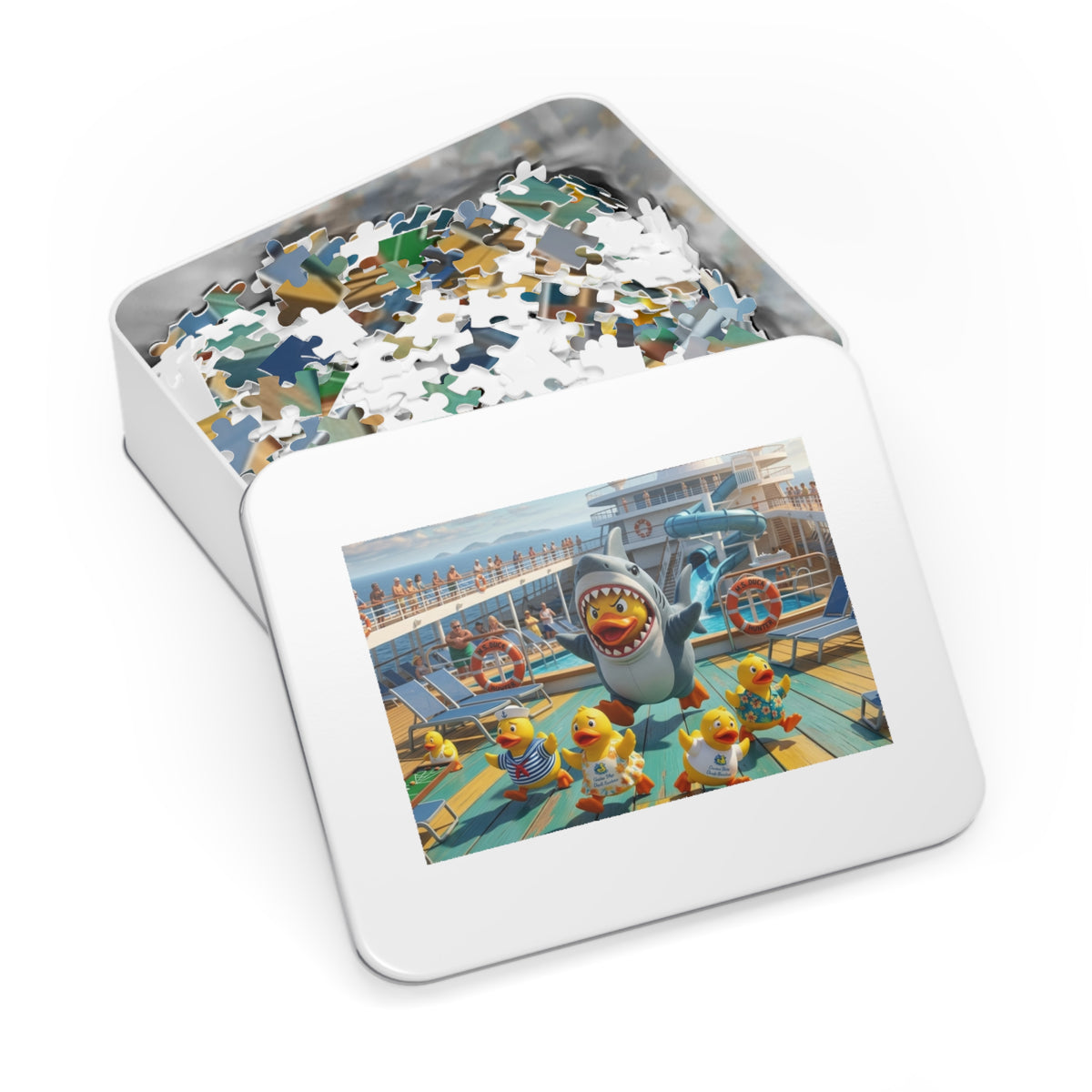 Jigsaw Puzzle with Tin Rubber Duck Playtime!