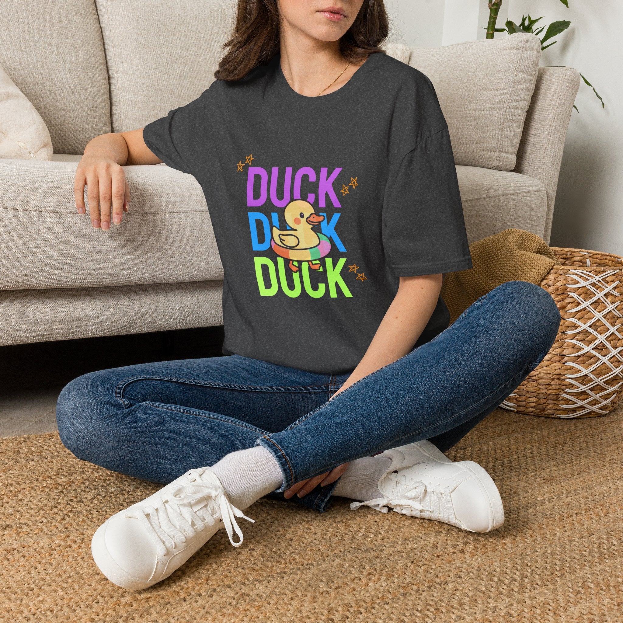 Rubber Duck T-Shirt — Cute Neon Duck Kids & Adult Graphic Tee
