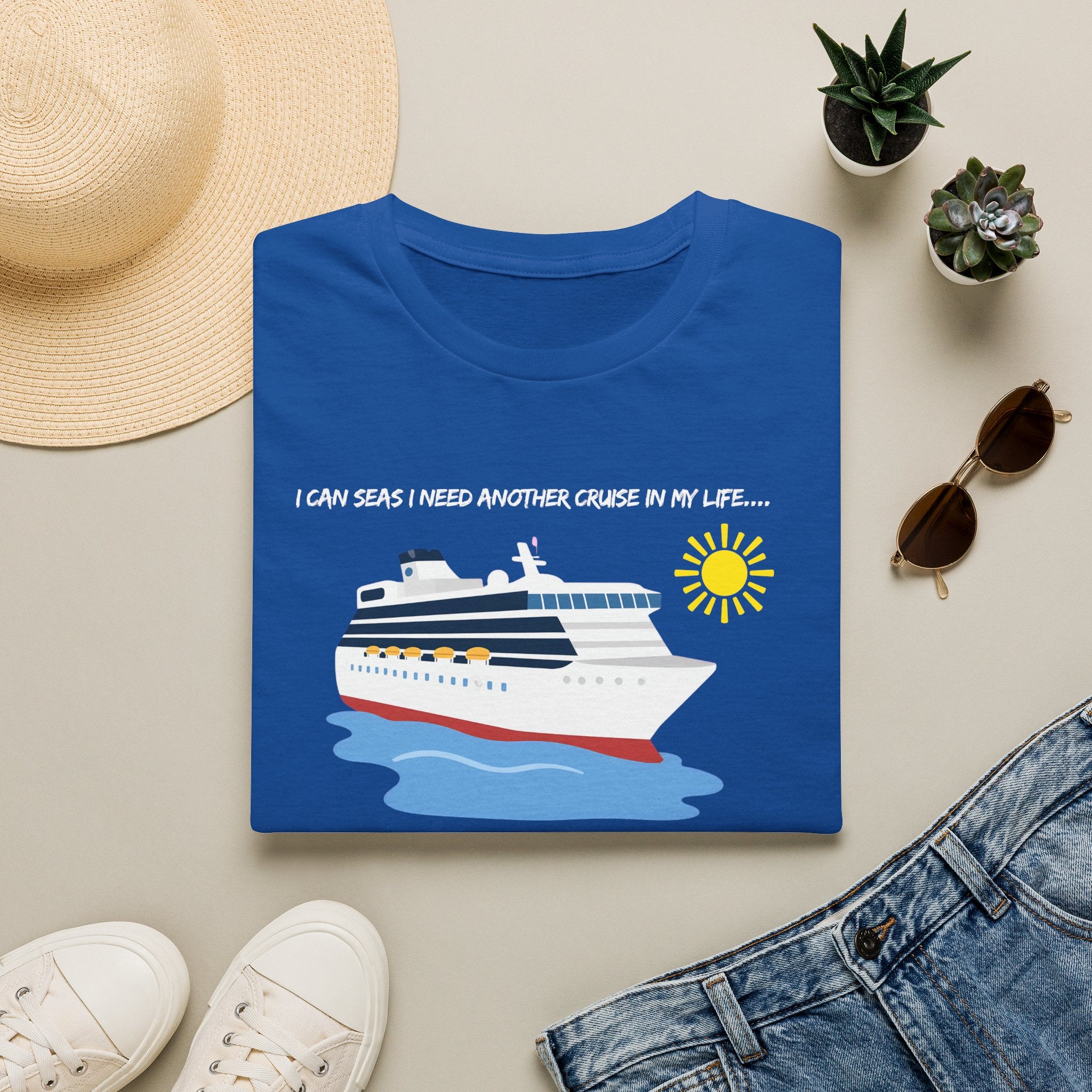 Ship Faced Cruise Ship Tee — Summer Vacation Boat Graphic T-Shirt