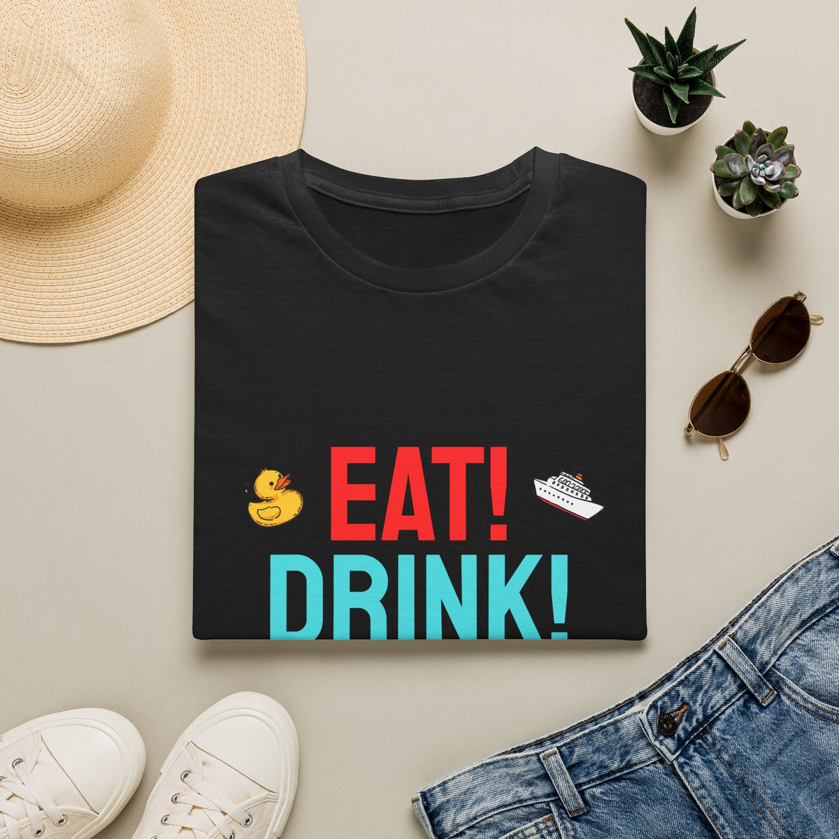 Eat! Drink! Duck! Cruise Plans T-shirt! Vacation time fun!