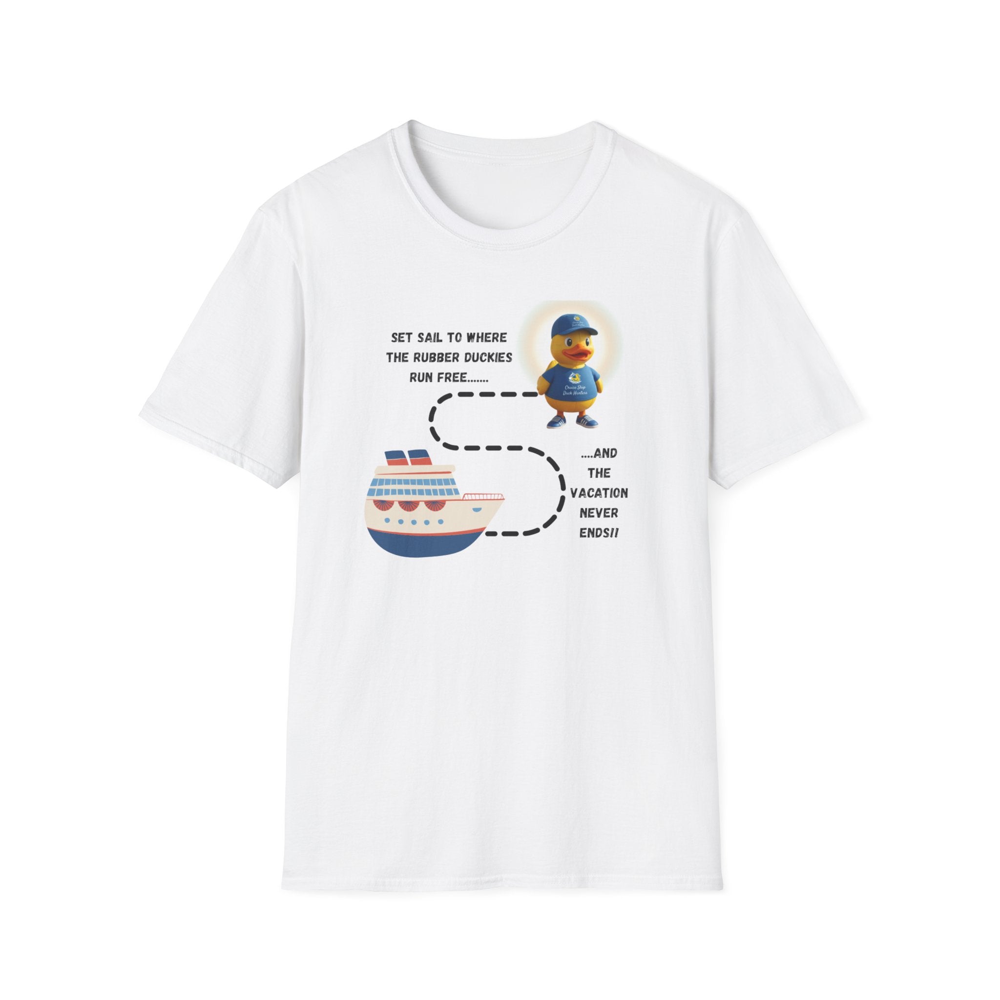 Rubber Ducky Cruise T-Shirt — 'Set Sail to Where the Rubber Duckies Run Free' Vacation Tee