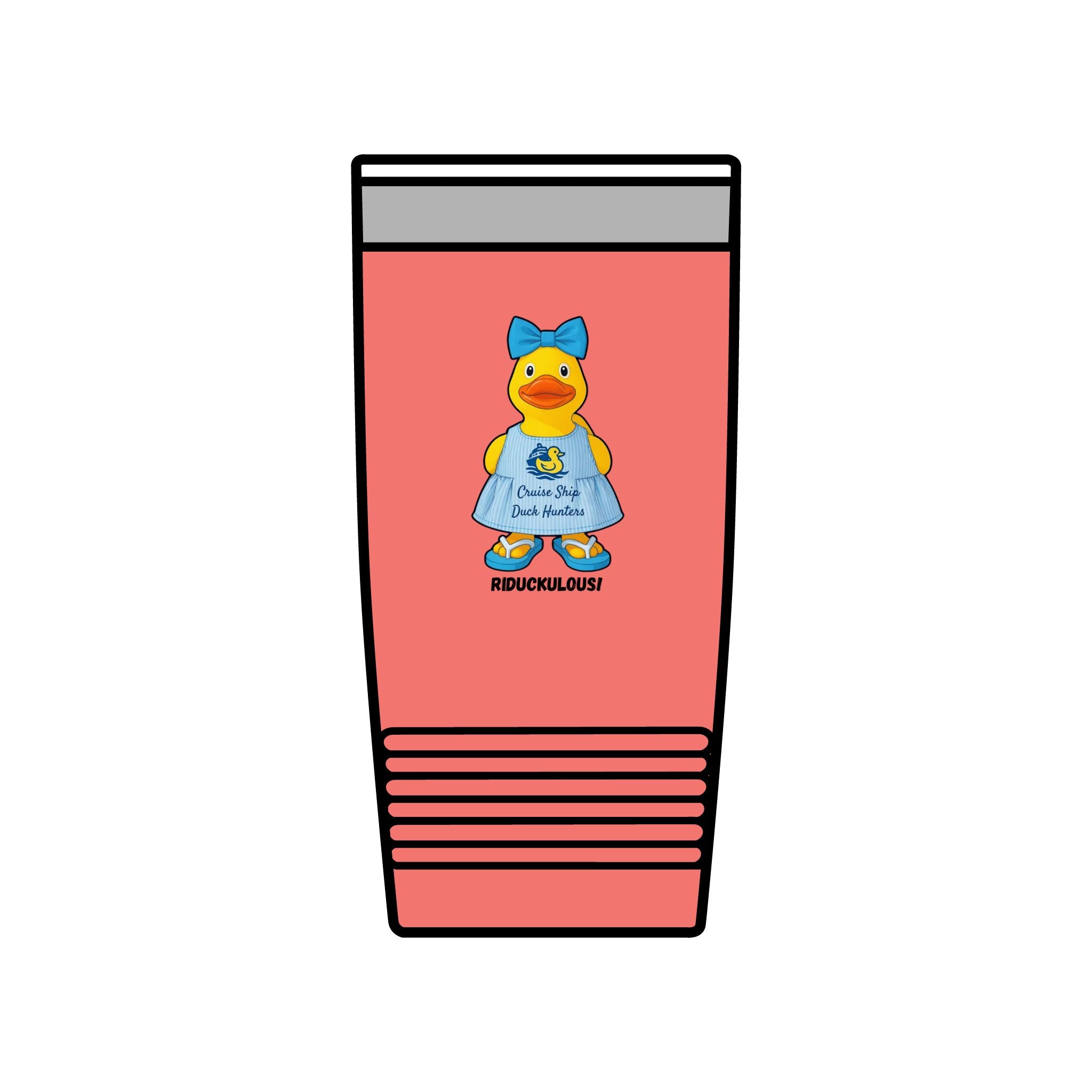 20oz Insulated Tumbler — Cute Rubber Duck "Ridiculously" Design