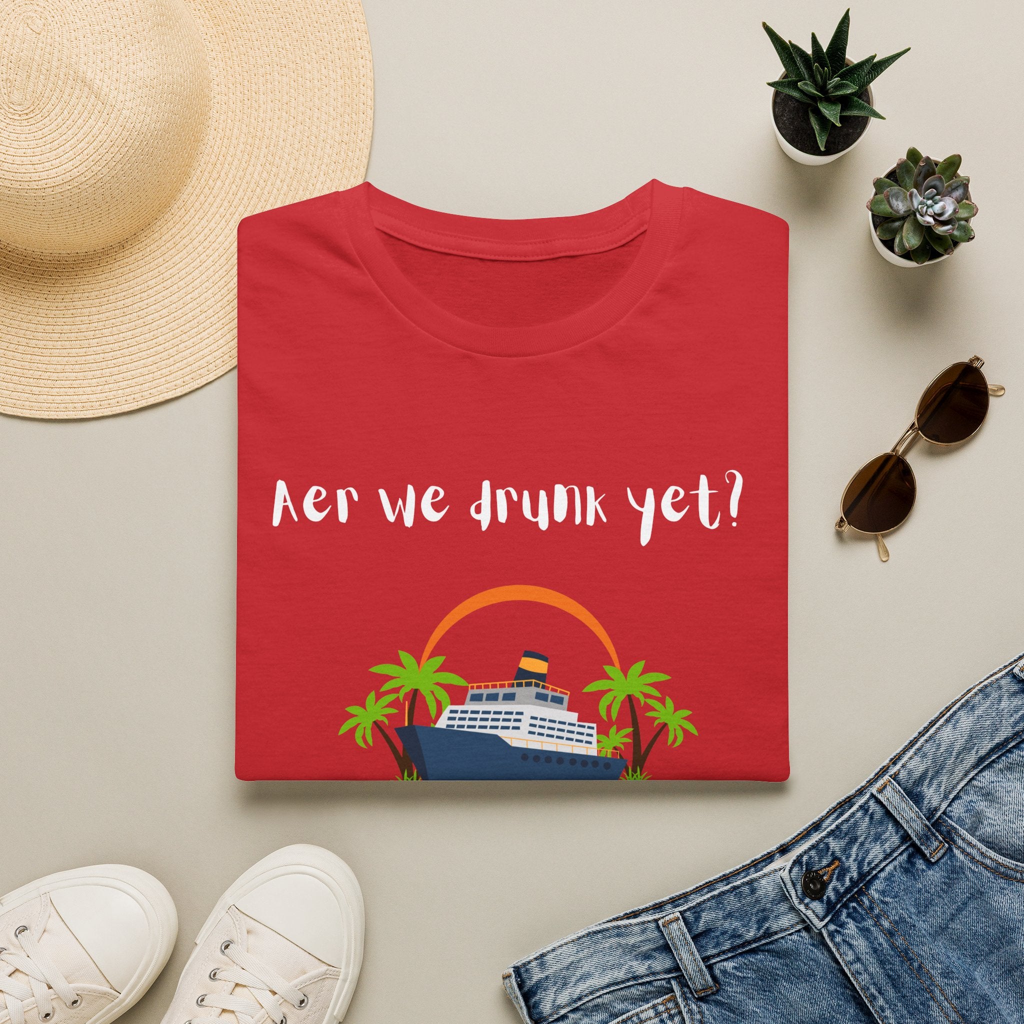 Cruise Vacation T‑Shirt - 'Are We Drunk Yet?' Funny Beach & Party Tee