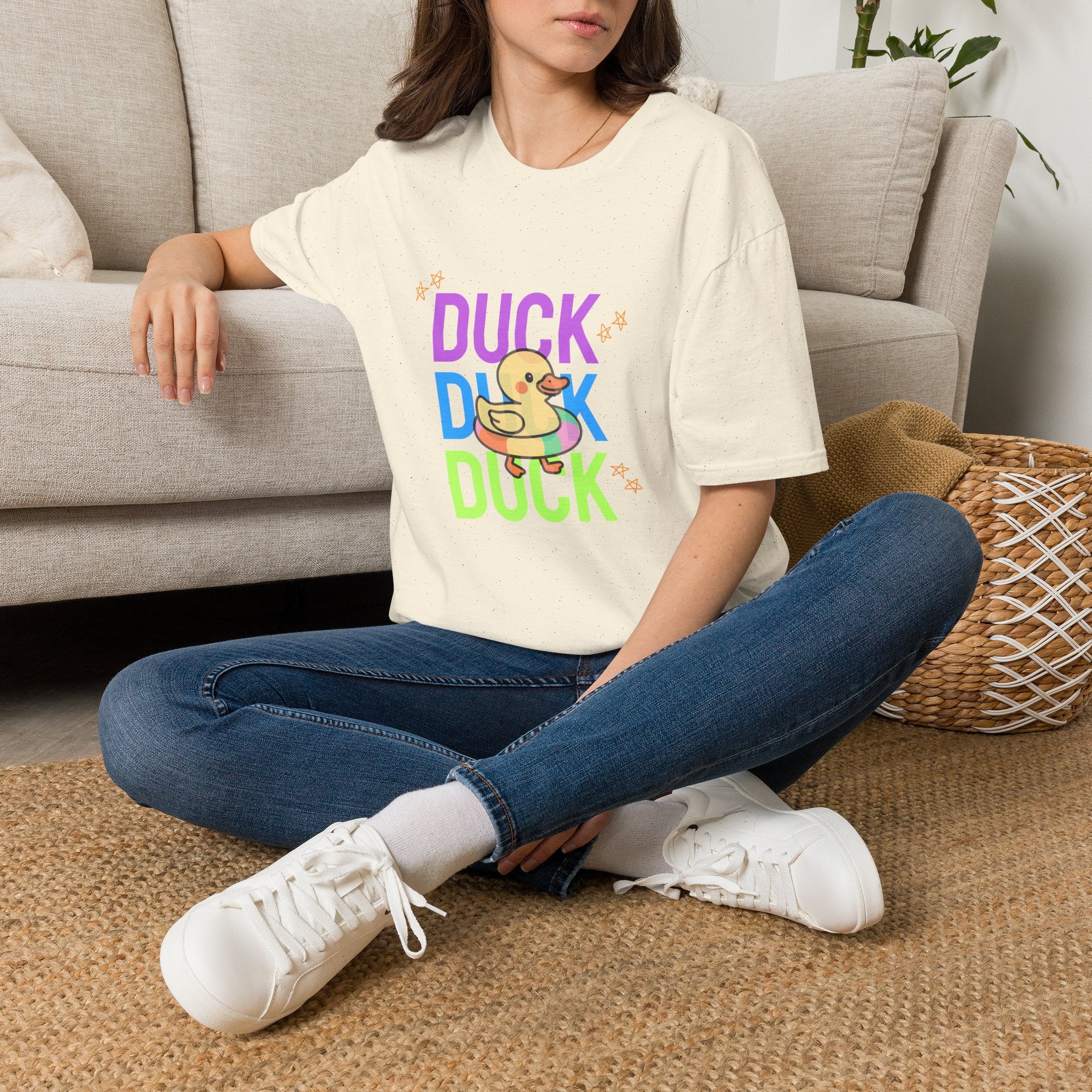 Rubber Duck T-Shirt — Cute Neon Duck Kids & Adult Graphic Tee