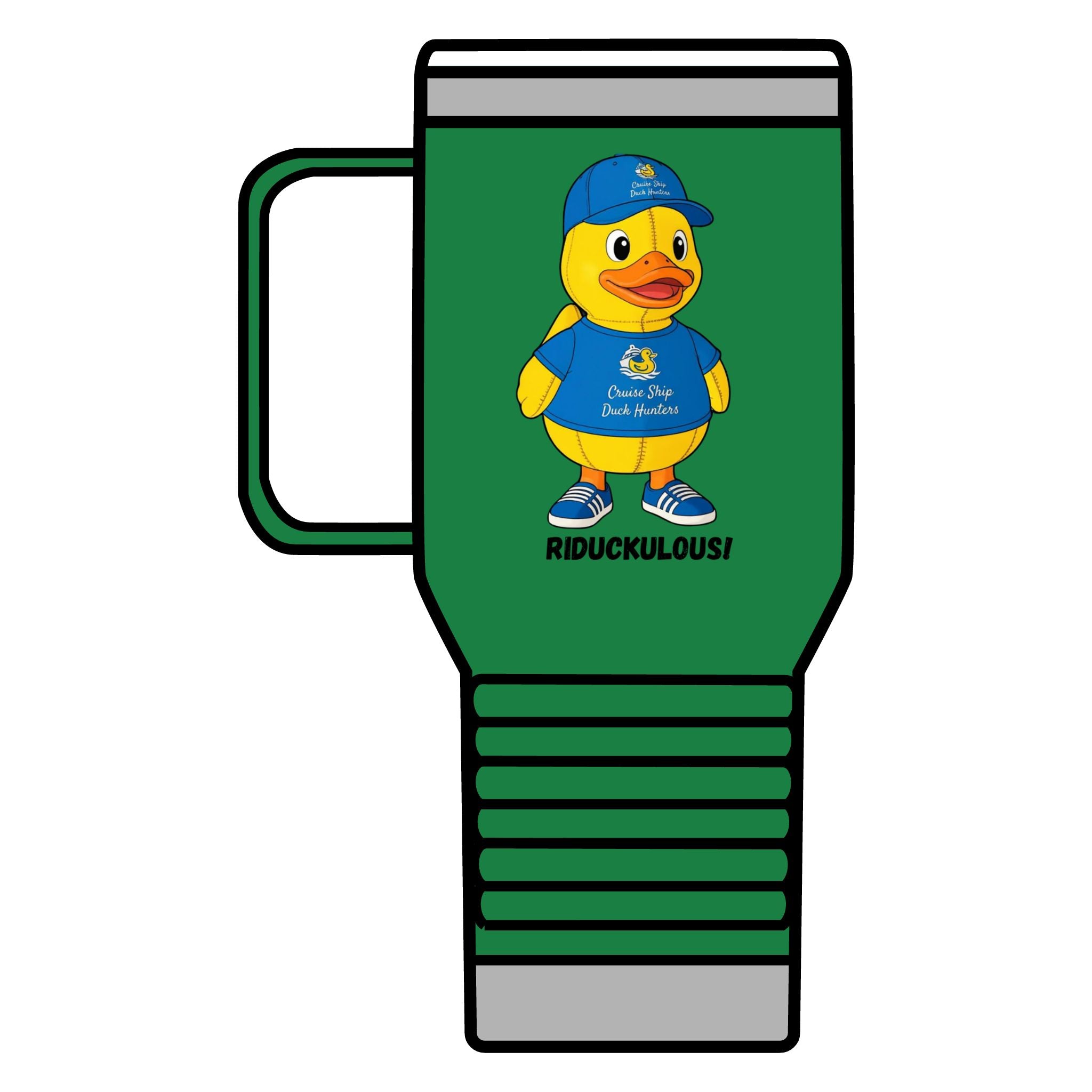 Duck Mascot 20oz Travel Mug – 'Riduckulous!' Cute Rubber Duck Coffee Tumbler