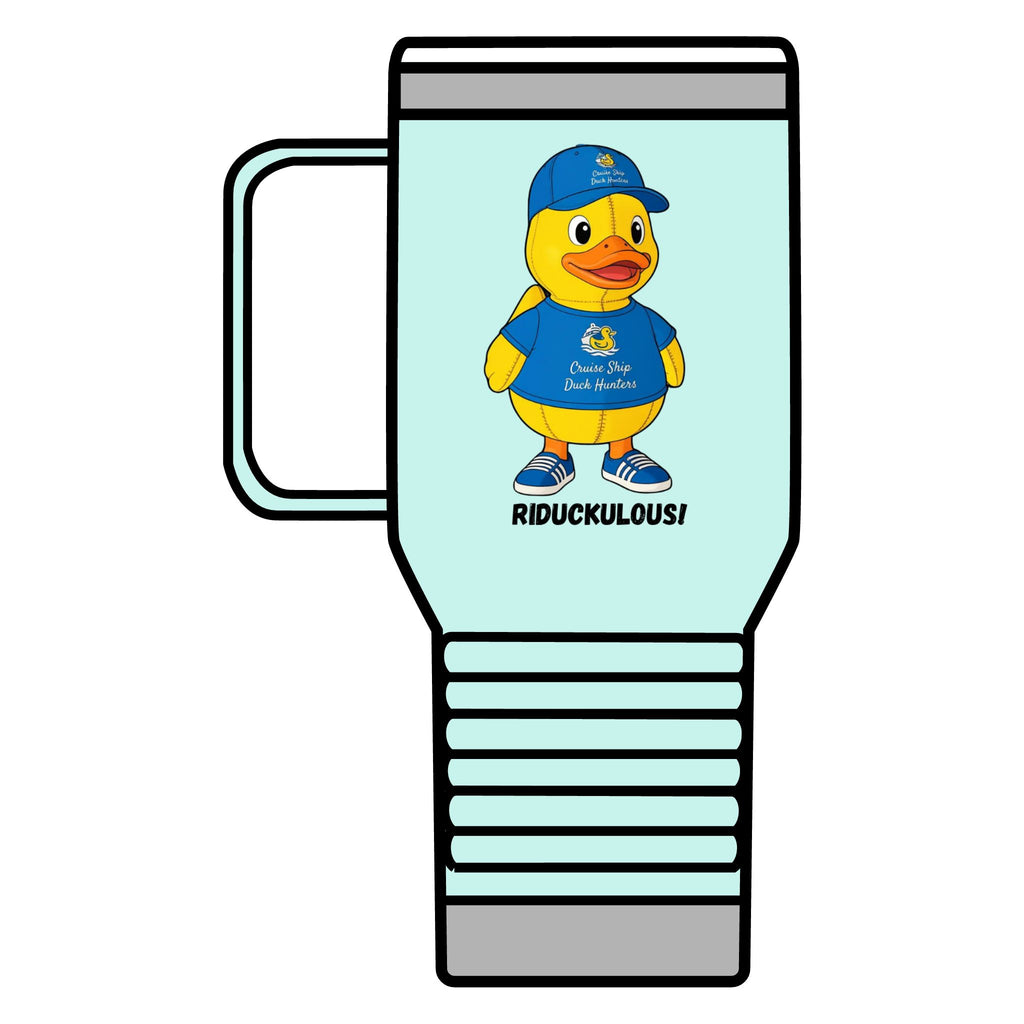 Duck Mascot 20oz Travel Mug – 'Riduckulous!' Cute Rubber Duck Coffee Tumbler