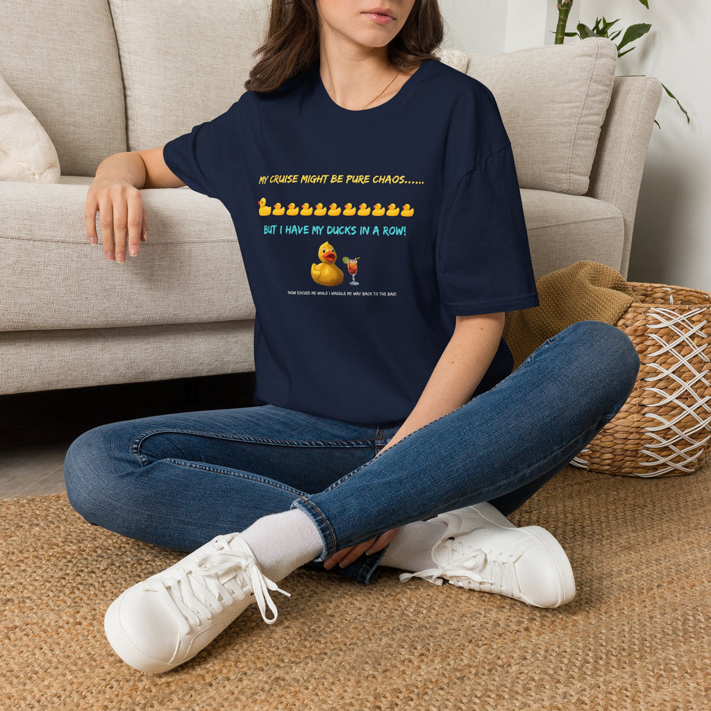Cruise Chaos Rubber Duck T-Shirt — "My Cruise Might Be Pure Chaos... But I Have My Ducks In A Row"