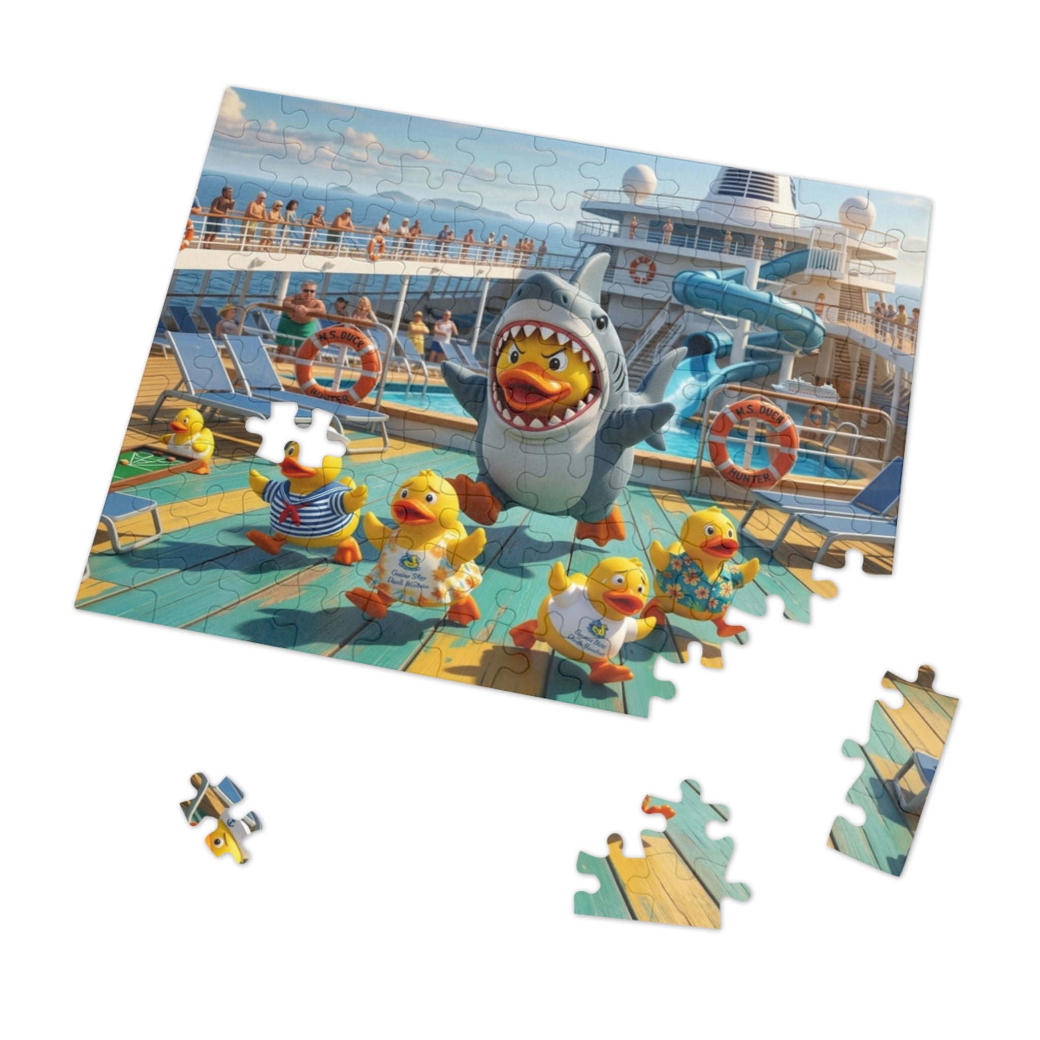 Jigsaw Puzzle with Tin Rubber Duck Playtime!