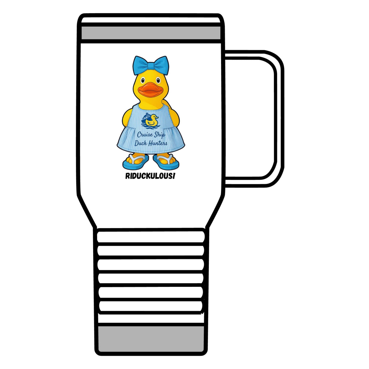 Riduckulous Rubber Duck 20oz Travel Mug — Cute Duck Design Coffee Tumbler