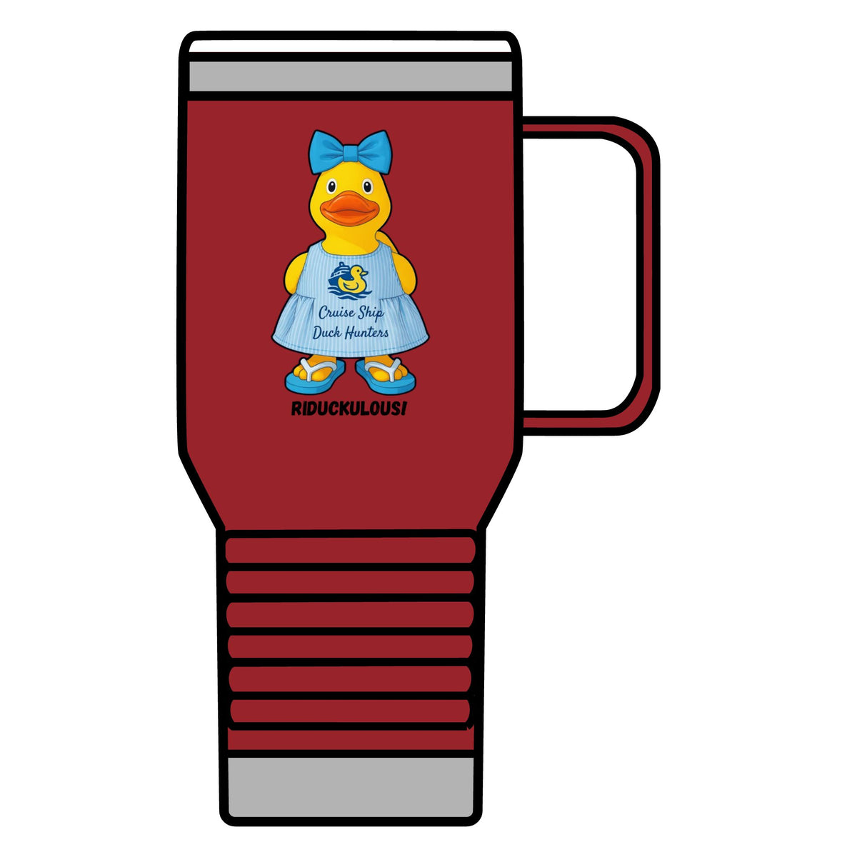 Riduckulous Rubber Duck 20oz Travel Mug — Cute Duck Design Coffee Tumbler