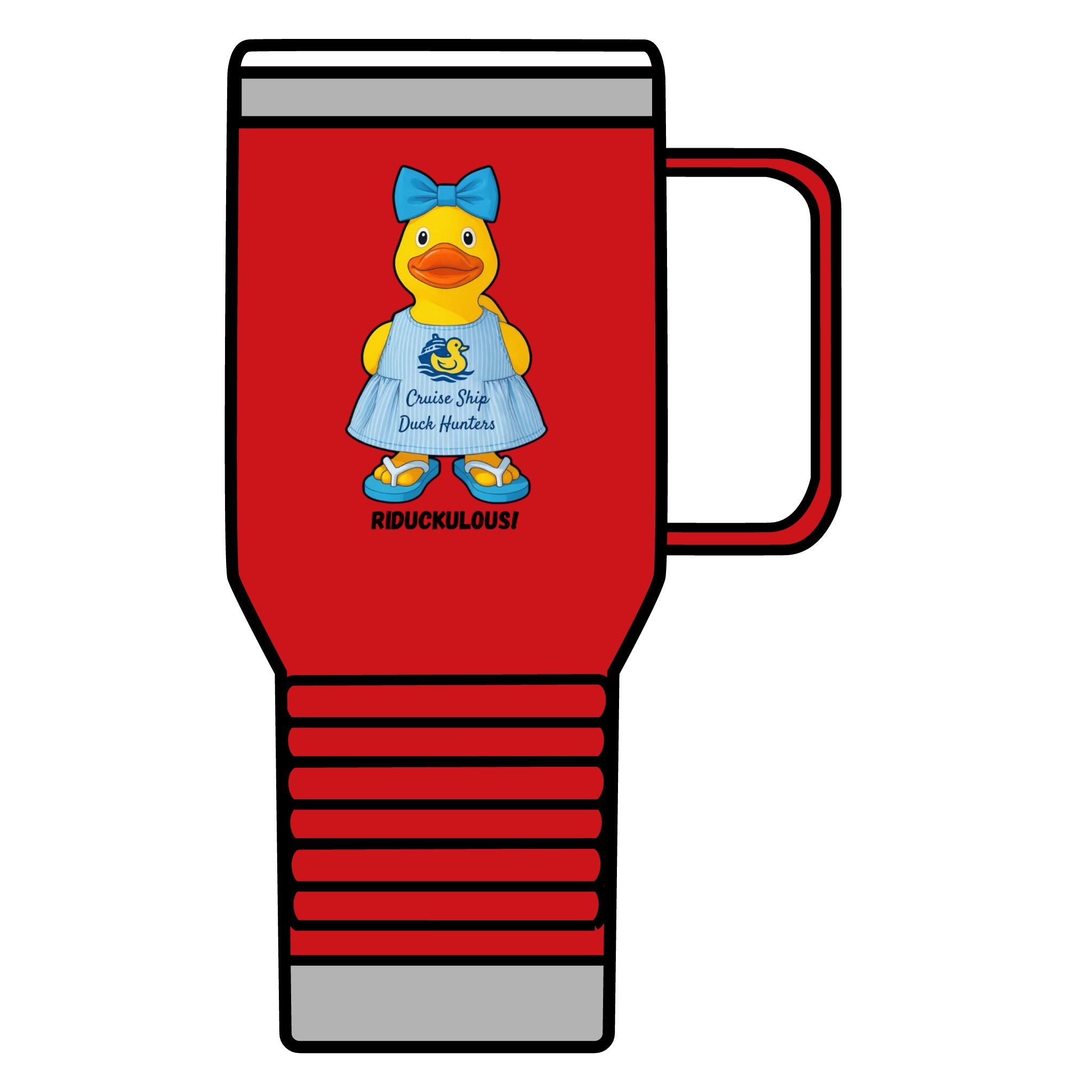 Riduckulous Rubber Duck 20oz Travel Mug — Cute Duck Design Coffee Tumbler