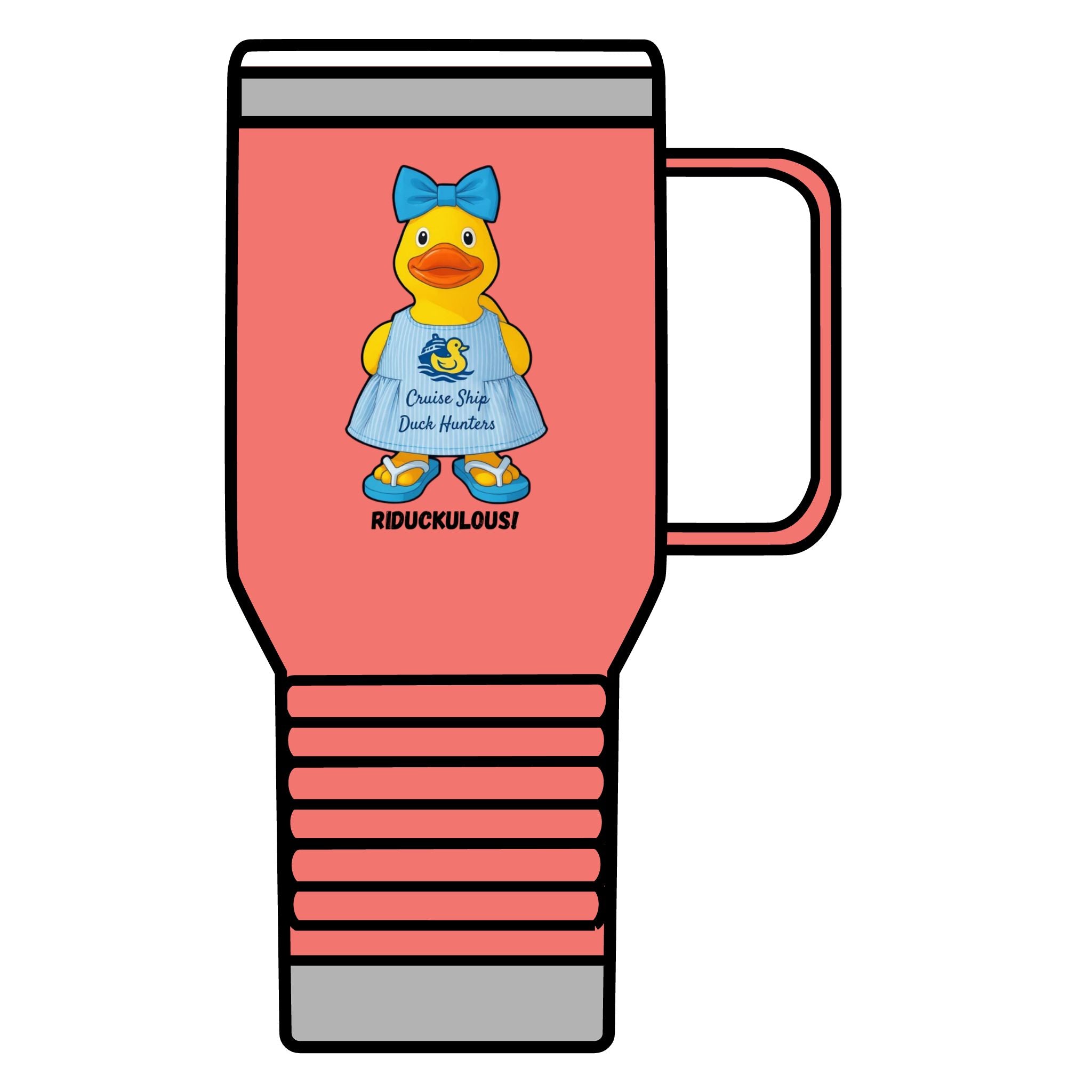 Riduckulous Rubber Duck 20oz Travel Mug — Cute Duck Design Coffee Tumbler
