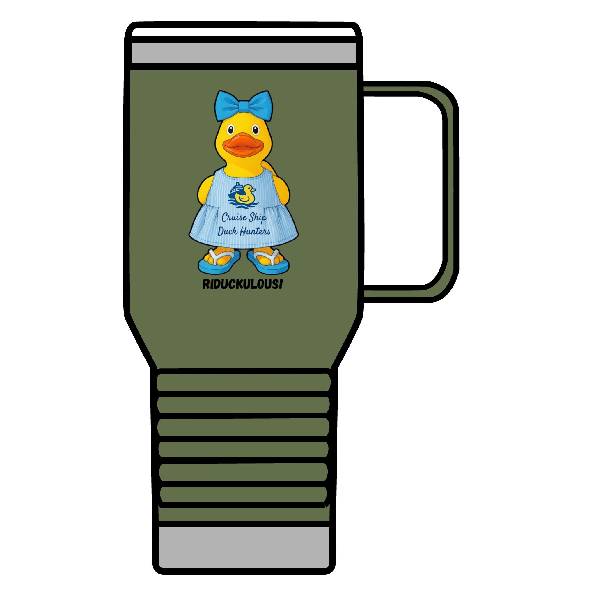 Riduckulous Rubber Duck 20oz Travel Mug — Cute Duck Design Coffee Tumbler