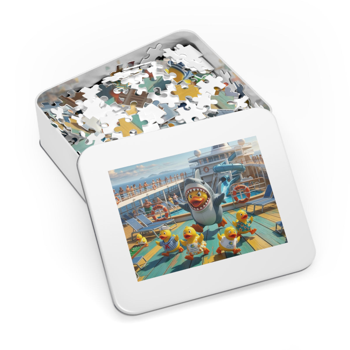 Jigsaw Puzzle with Tin Rubber Duck Playtime!