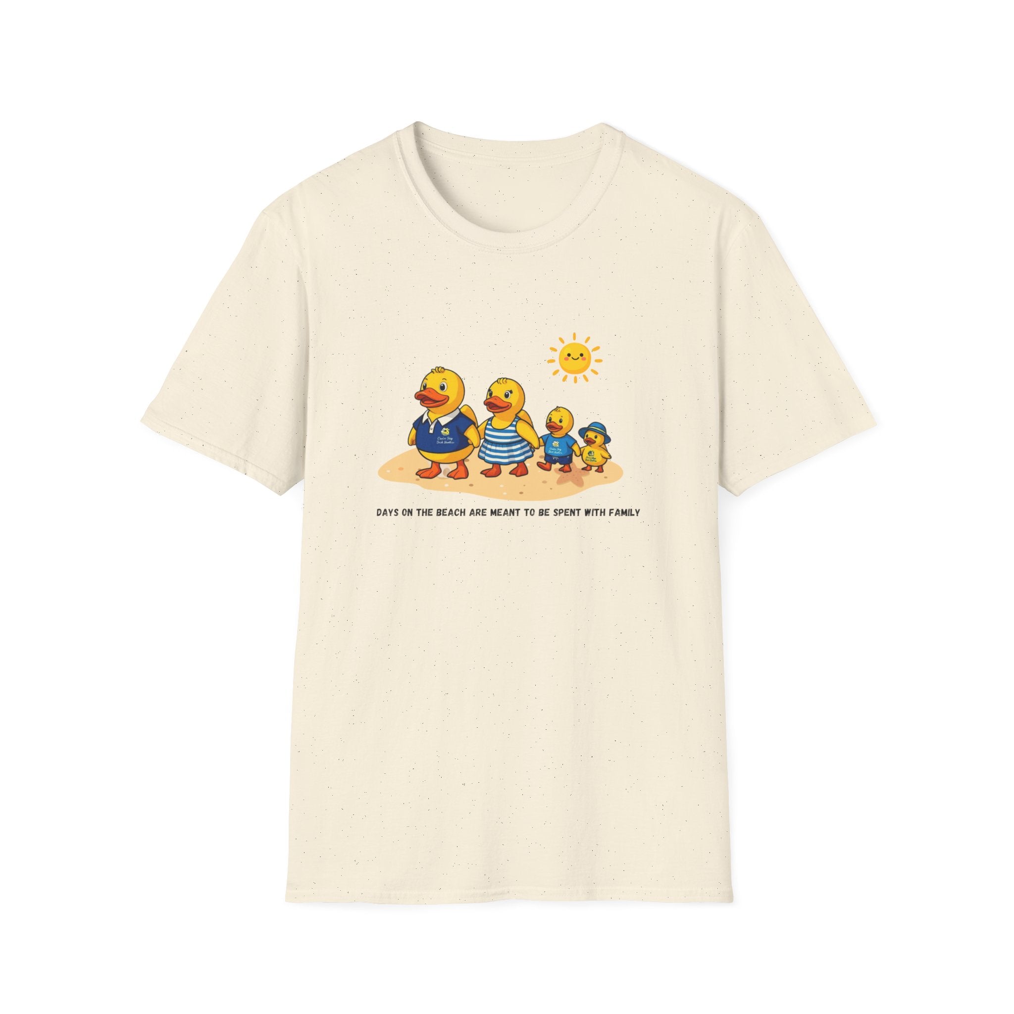 Rubber Duck Family Beach T-Shirt — Cute Sunny Ducks Graphic Tee