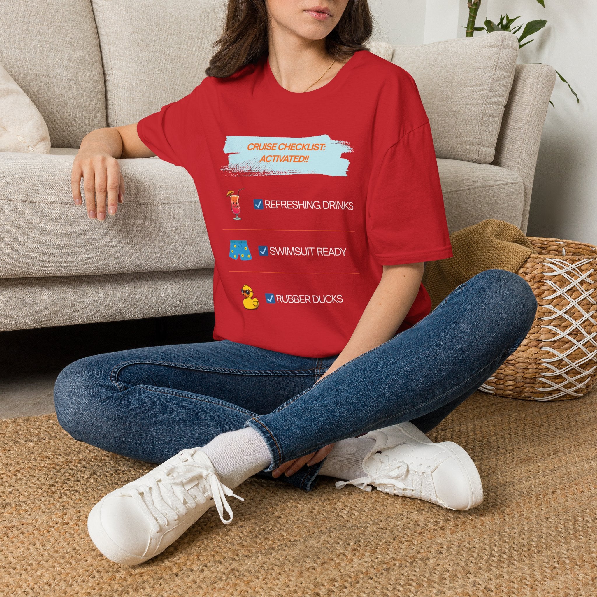 Cruise Checklist Activated T‑Shirt Male — Vacation Packing & Cruise Essentials Tee