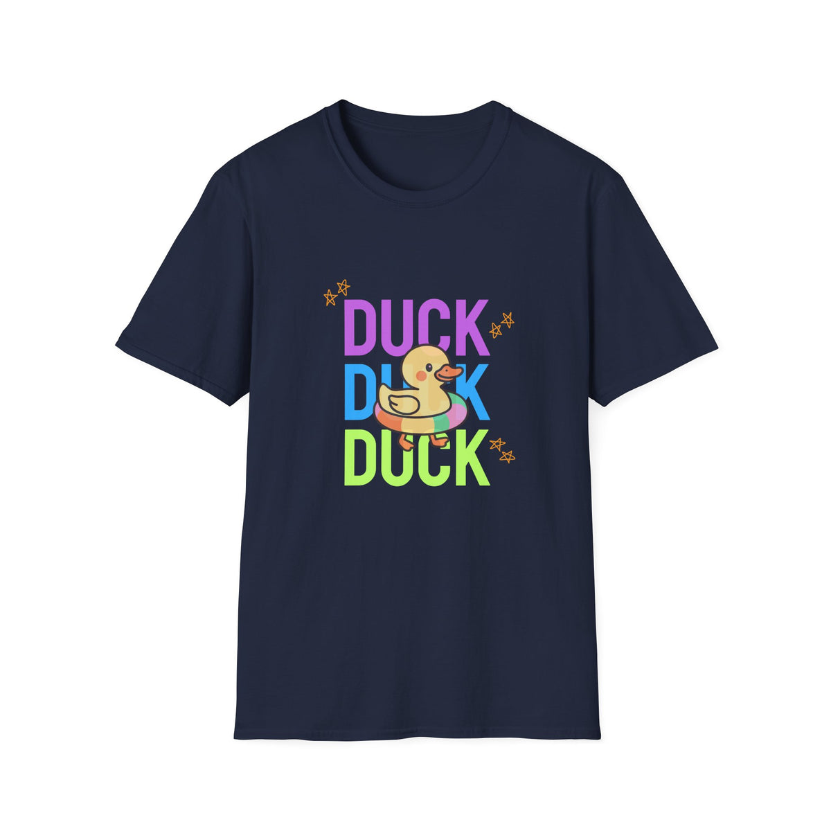 Rubber Duck T-Shirt — Cute Neon Duck Kids & Adult Graphic Tee