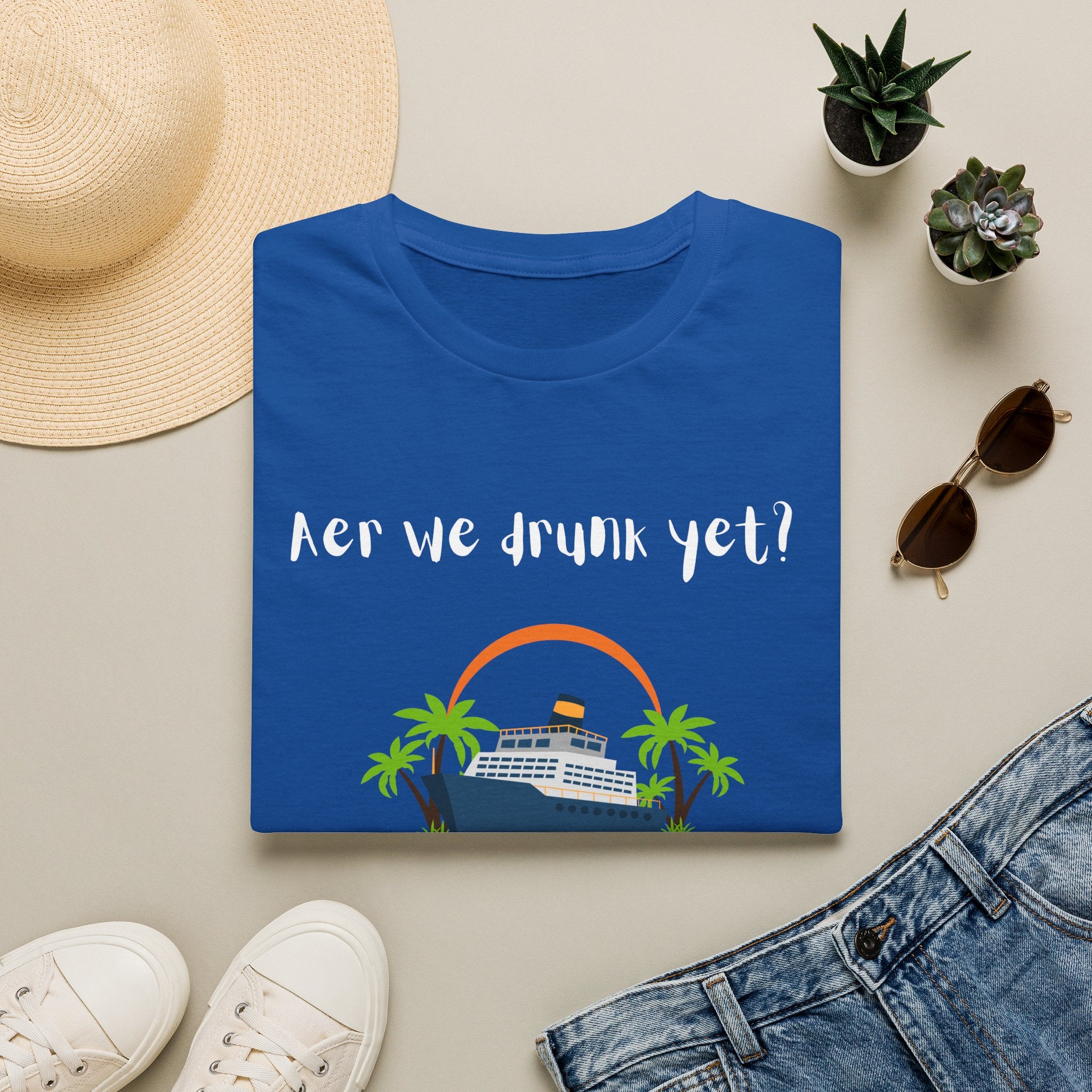 Cruise Vacation T‑Shirt - 'Are We Drunk Yet?' Funny Beach & Party Tee